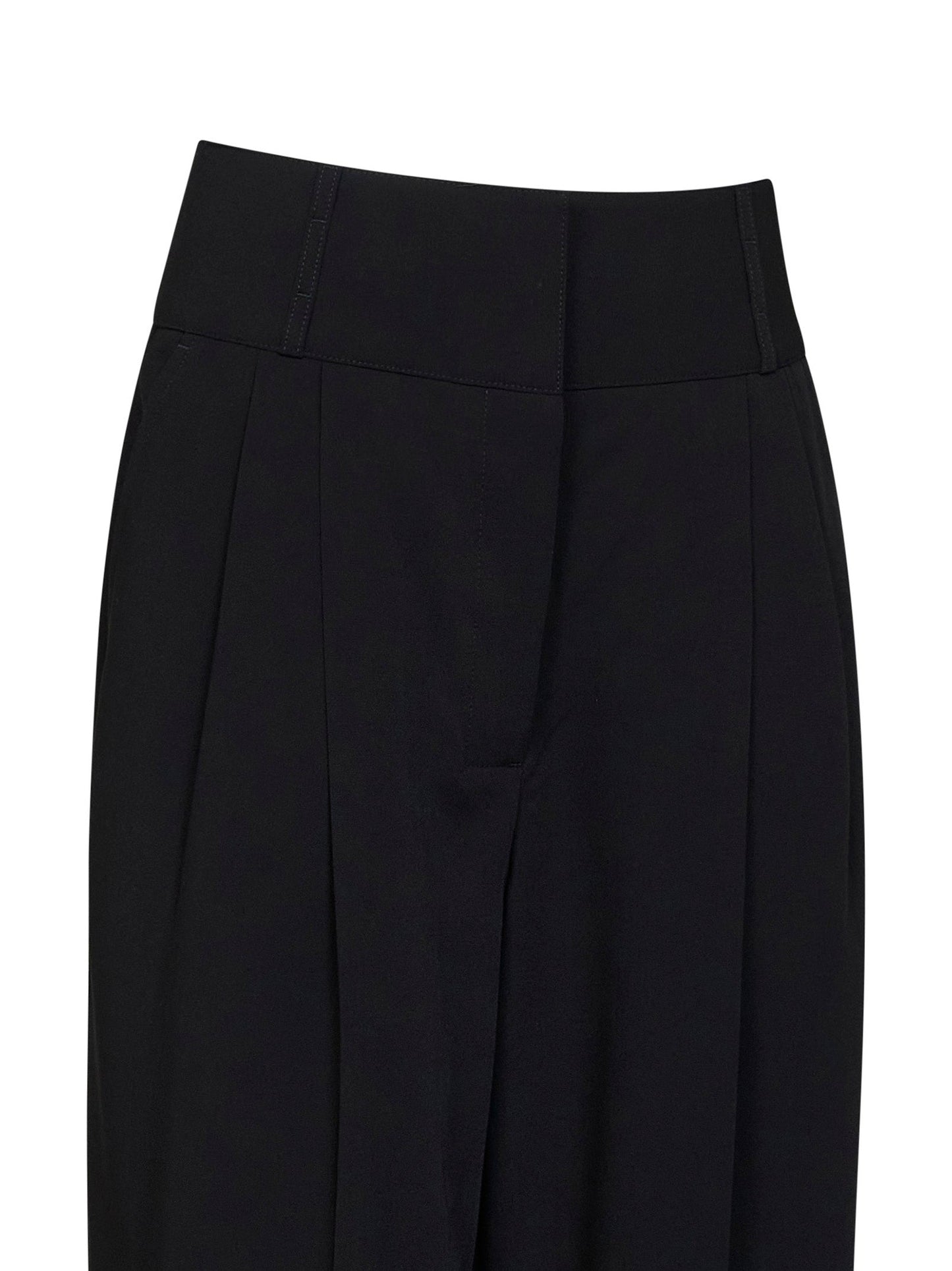 Toteme Women Black Viscose And Wool Balloon Trousers TOTEME