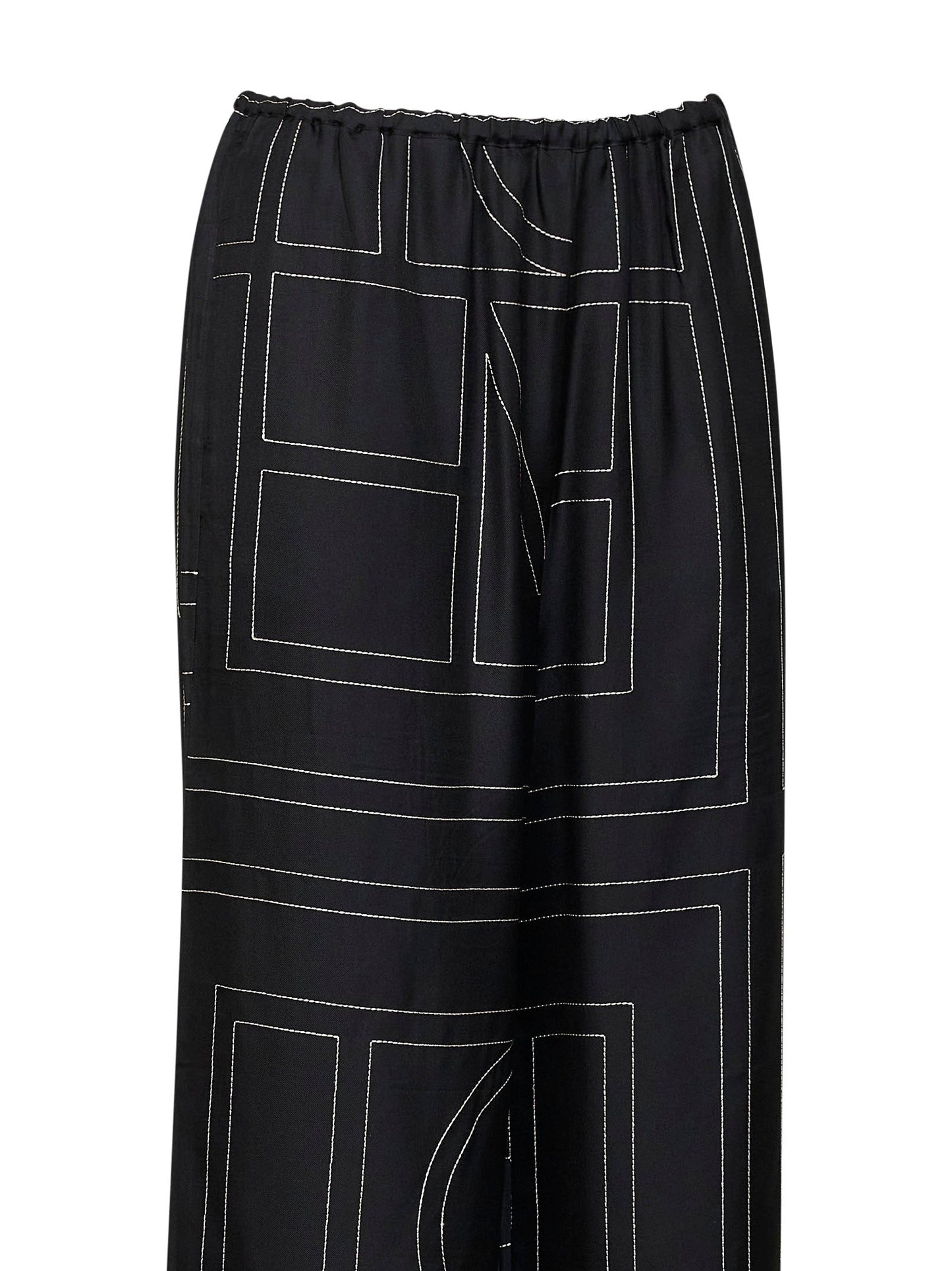 Toteme Women Black Monogram Silk Pj Trousers TOTEME