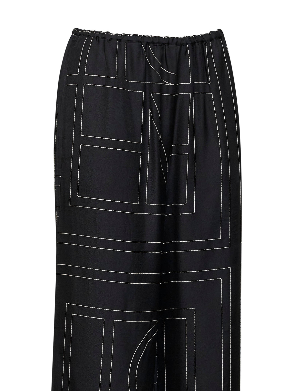 Toteme Women Black Monogram Silk Pj Trousers TOTEME