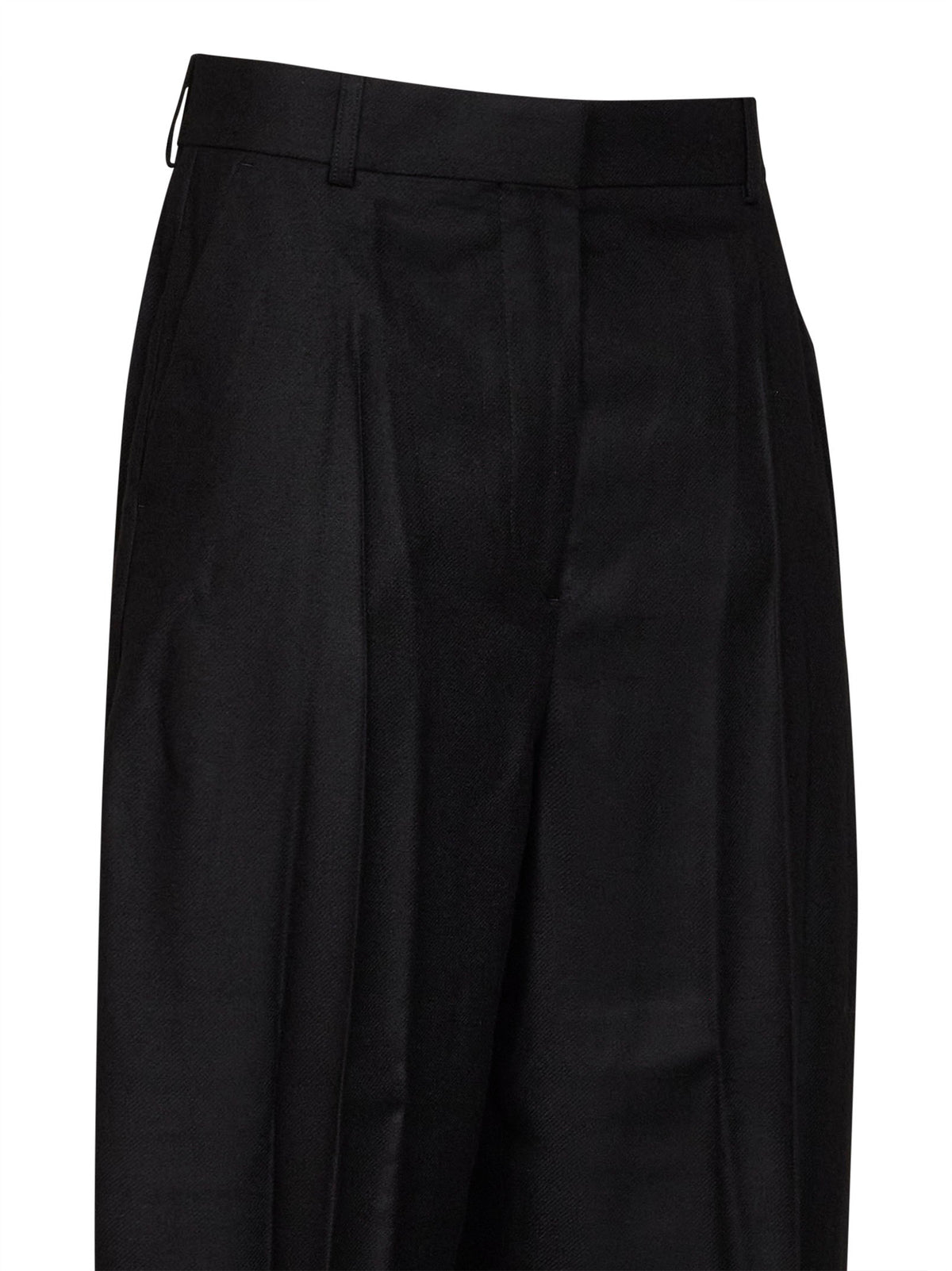 Toteme Women Black Flannel High-Waisted Trousers TOTEME
