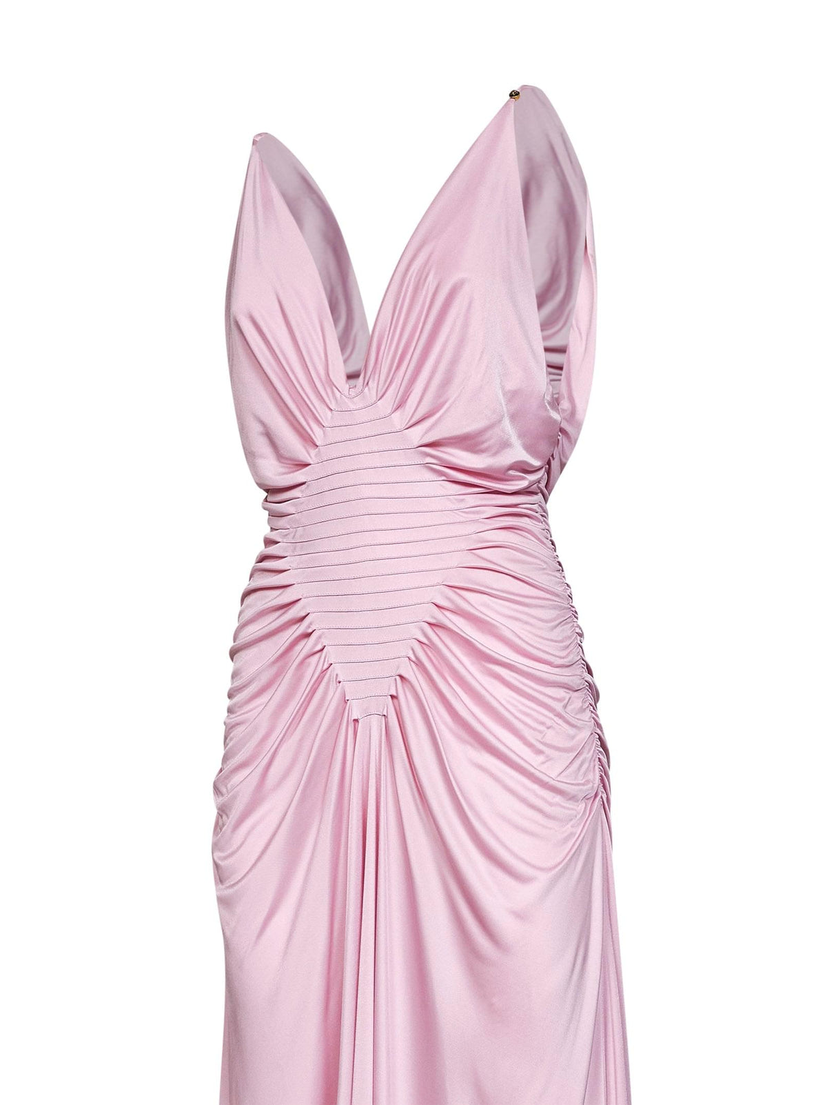 Versace Women Pastel Pink Liquid Viscose Jersey Evening Dress VERSACE