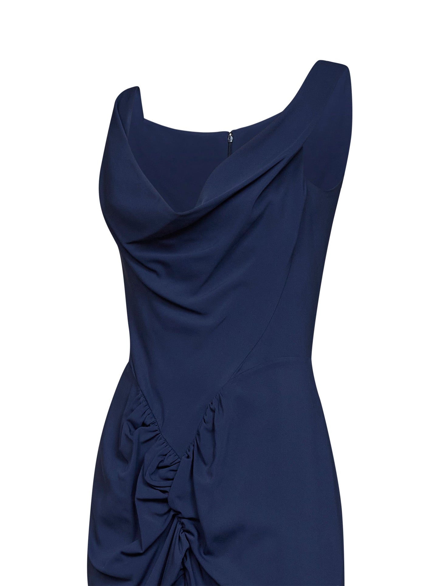 Vivienne Westwood Women French Navy Stretch Viscose Panther Midi Dress VIVIENNE WESTWOOD