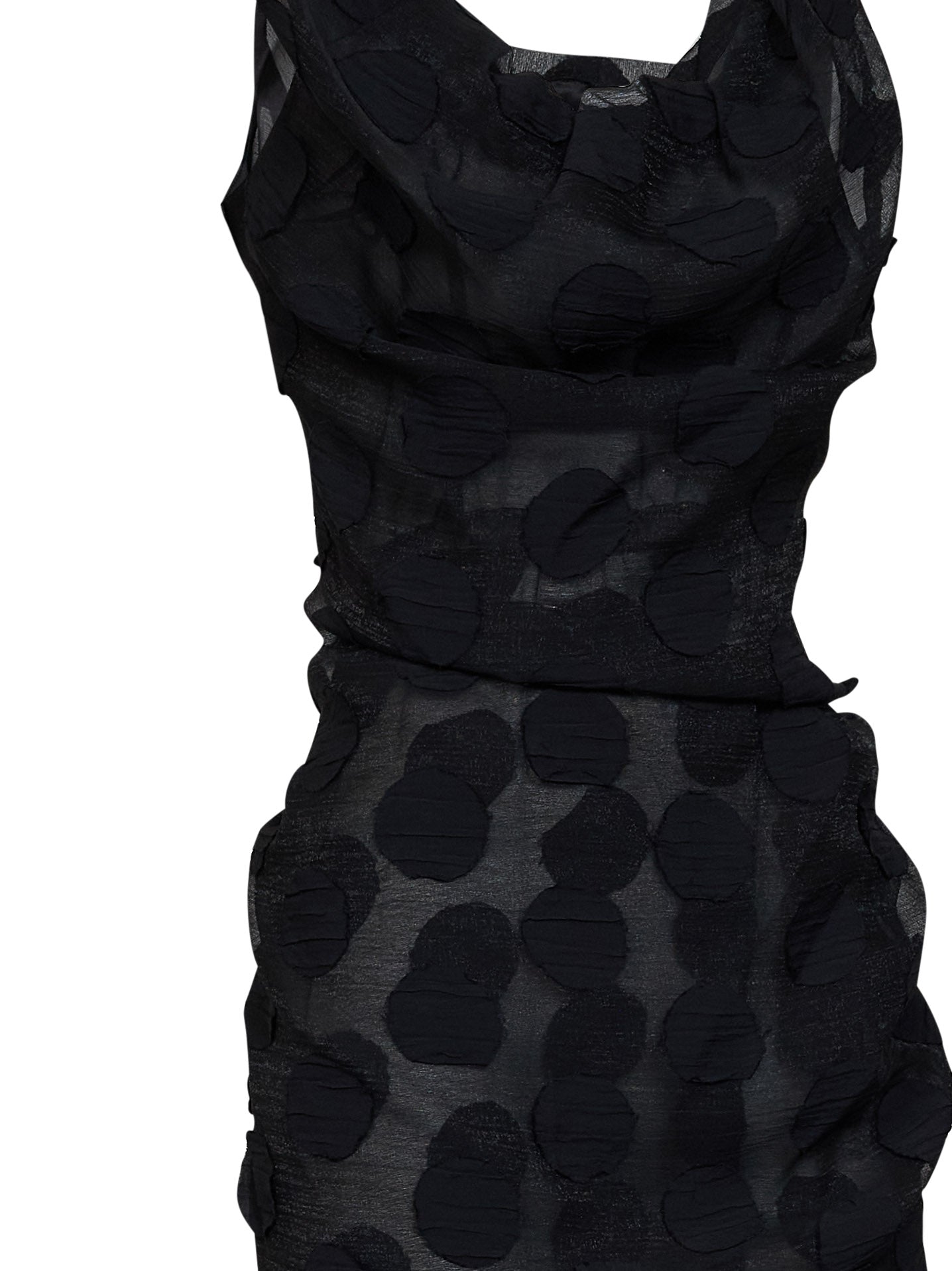Vivienne Westwood Women Black Polka Dot Crepe Ginnie Frill Midi Dress VIVIENNE WESTWOOD