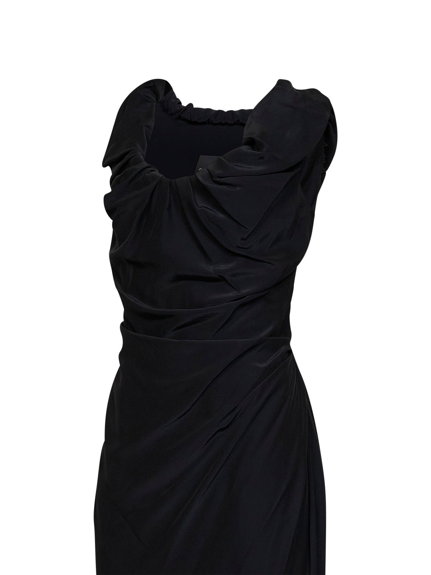 Vivienne Westwood Women Black Viscose And Silk Ginnie Amber Long Dress VIVIENNE WESTWOOD