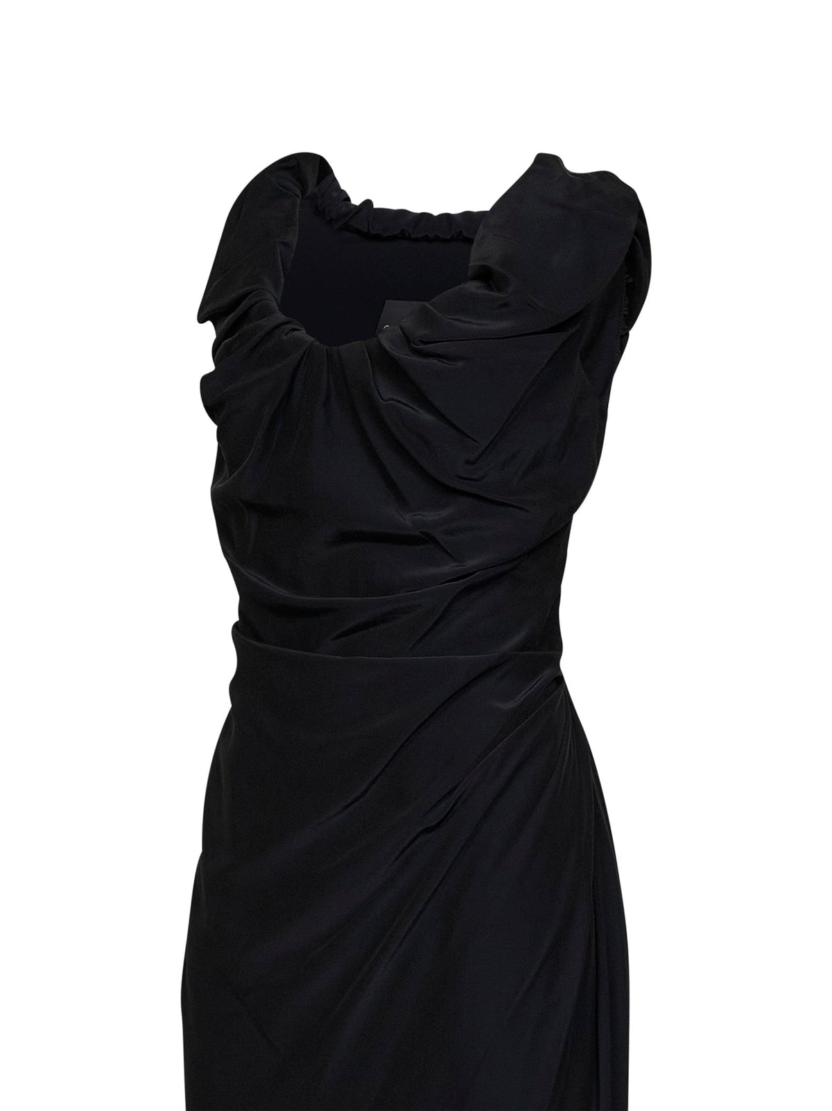 Vivienne Westwood Women Black Viscose And Silk Ginnie Amber Long Dress VIVIENNE WESTWOOD