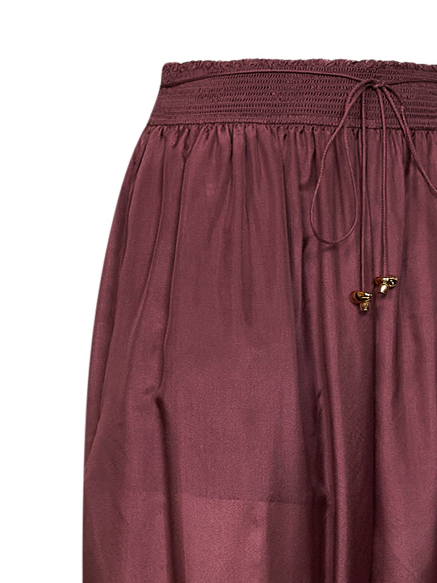 Zimmermann Women Merlot Silk Habotai Aster Harem Trousers ZIMMERMANN