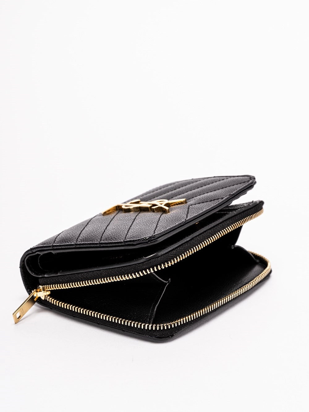 Saint Laurent Women `Cassandre Matelassé` Compact Zip Around Wallet SAINT LAURENT