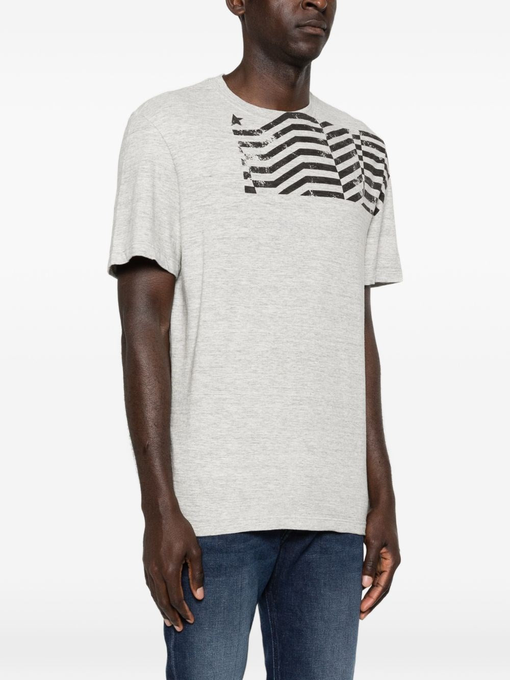 Golden Goose Men Flag Print T-Shirt GOLDEN GOOSE