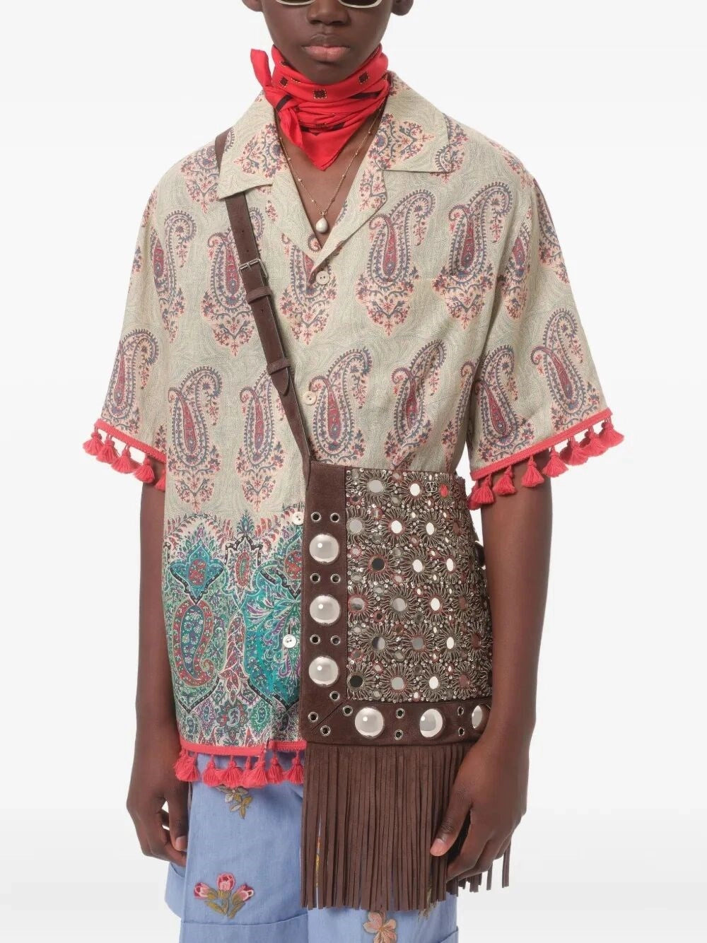 Valentino Garavani Men `Voyage Imaginaire` Bowling Shirt VALENTINO GARAVANI