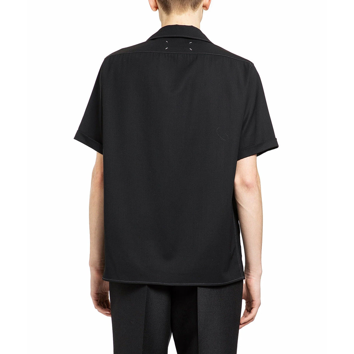 Maison Margiela Short-Sleeve Wool Shirt Men MAISON MARGIELA