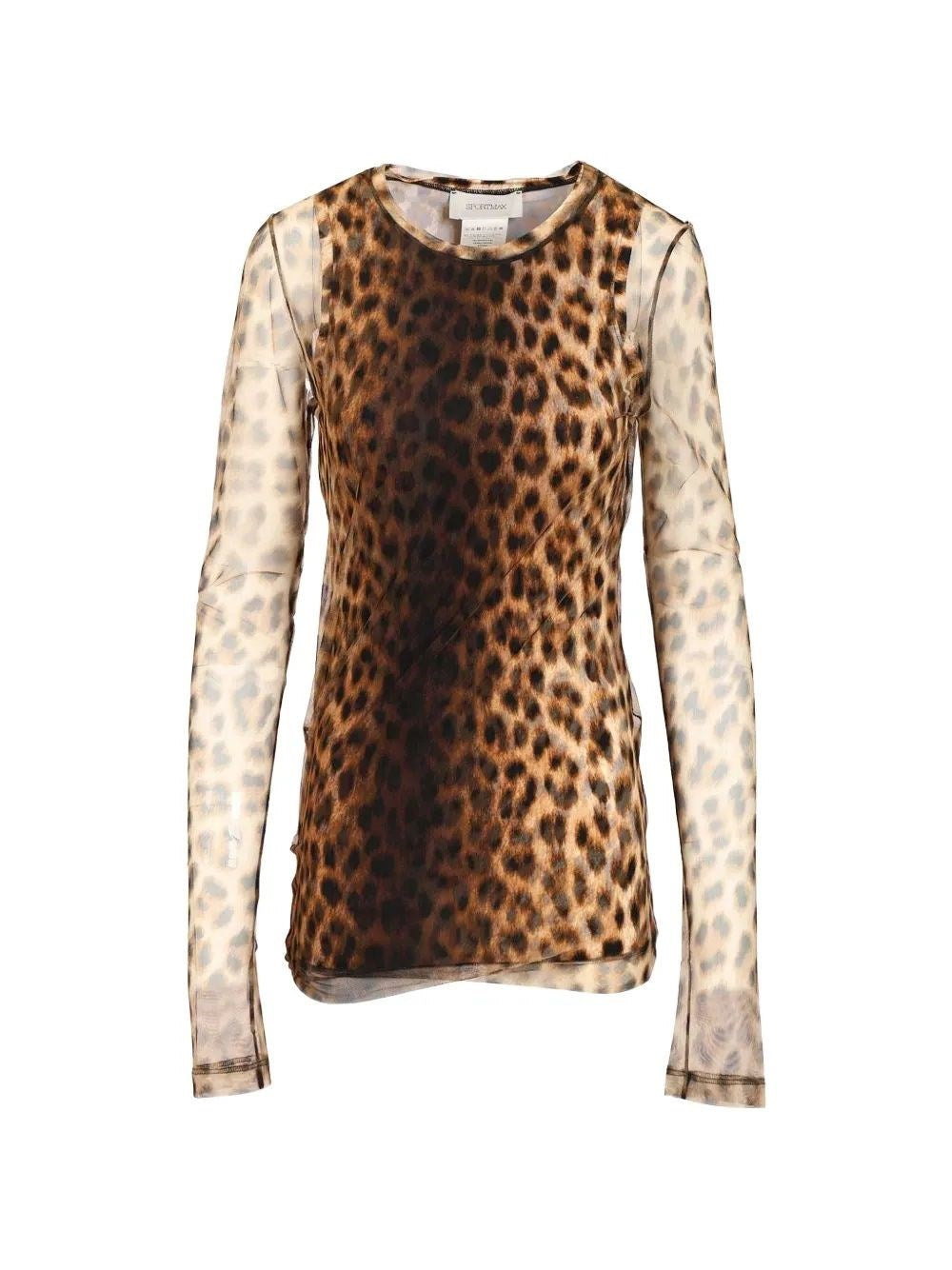Sportmax Women Bi-Material Animalier Top SPORTMAX