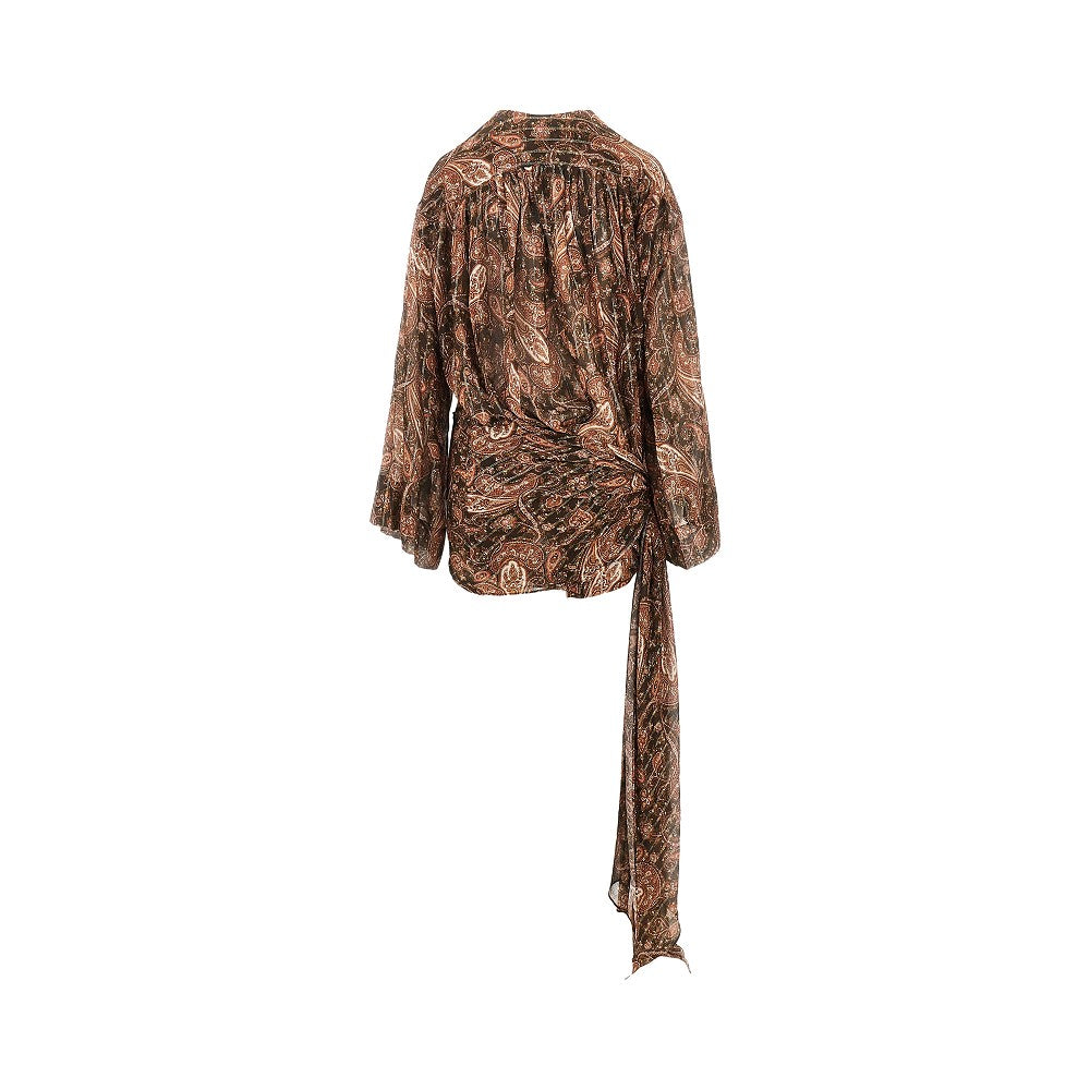 The Andamane Women Paisley Georgette 'Indira' Mini Dress THE ANDAMANE