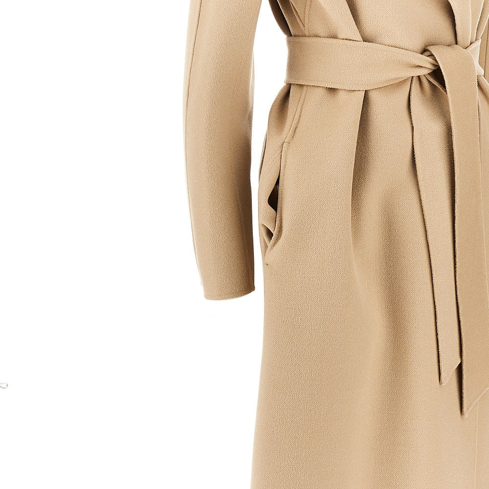 Max Mara Studio Women Midi Cloth Coat With Belt MAX MARA STUDIO