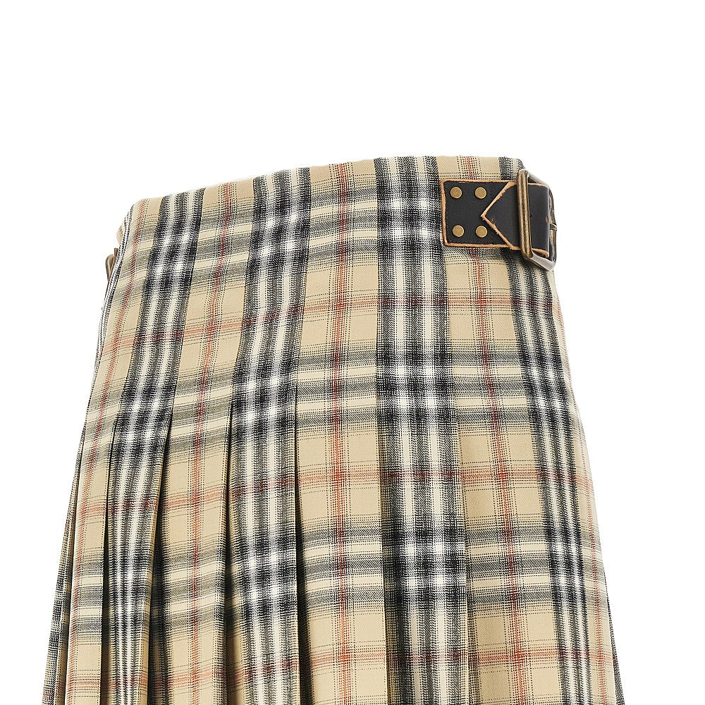 Burberry Women Check Wool Mini Skirt BURBERRY