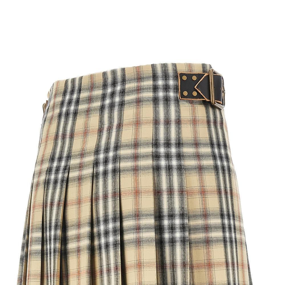 Burberry Women Check Wool Mini Skirt BURBERRY