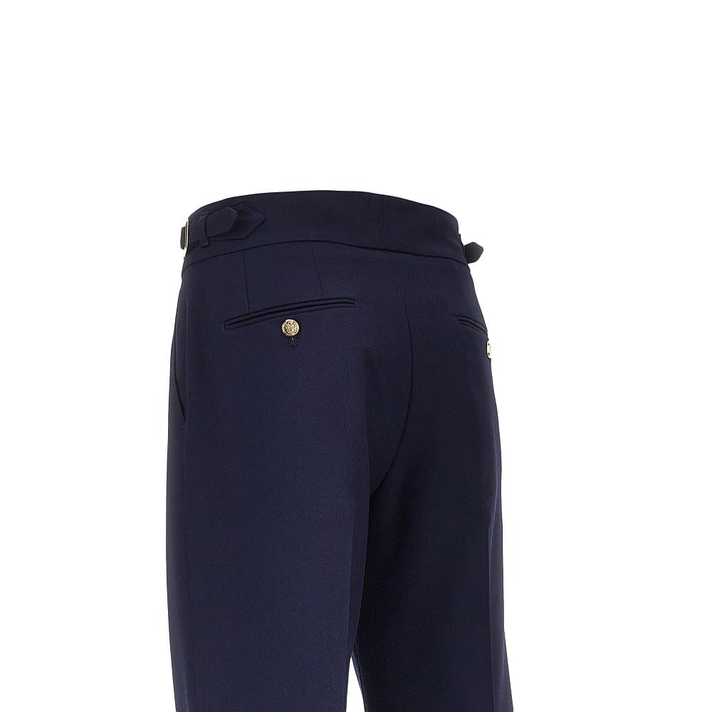 Dolce&Gabbana Men Wool Pants With Waist Straps DOLCE & GABBANA