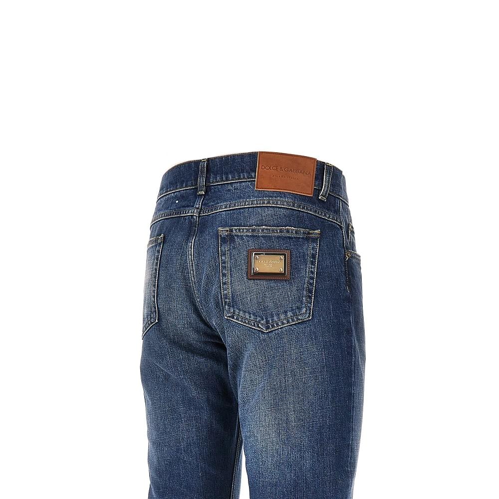 Dolce&Gabbana Men Regular Fit Jeans With Logo Plate DOLCE & GABBANA