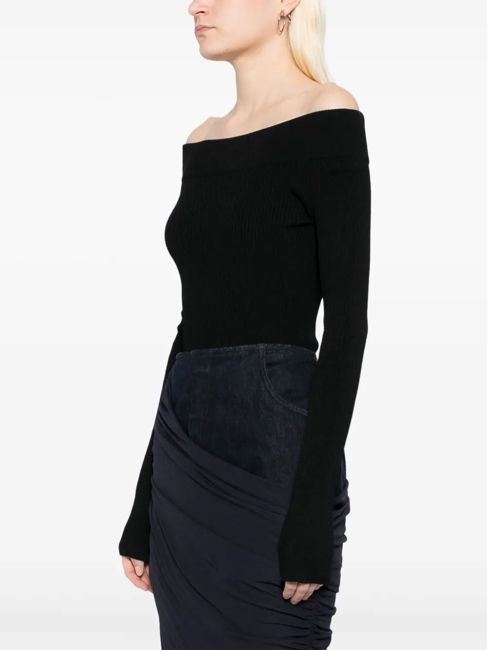 Alaïa Women Ribbed Knit Bodysuit ALAIA