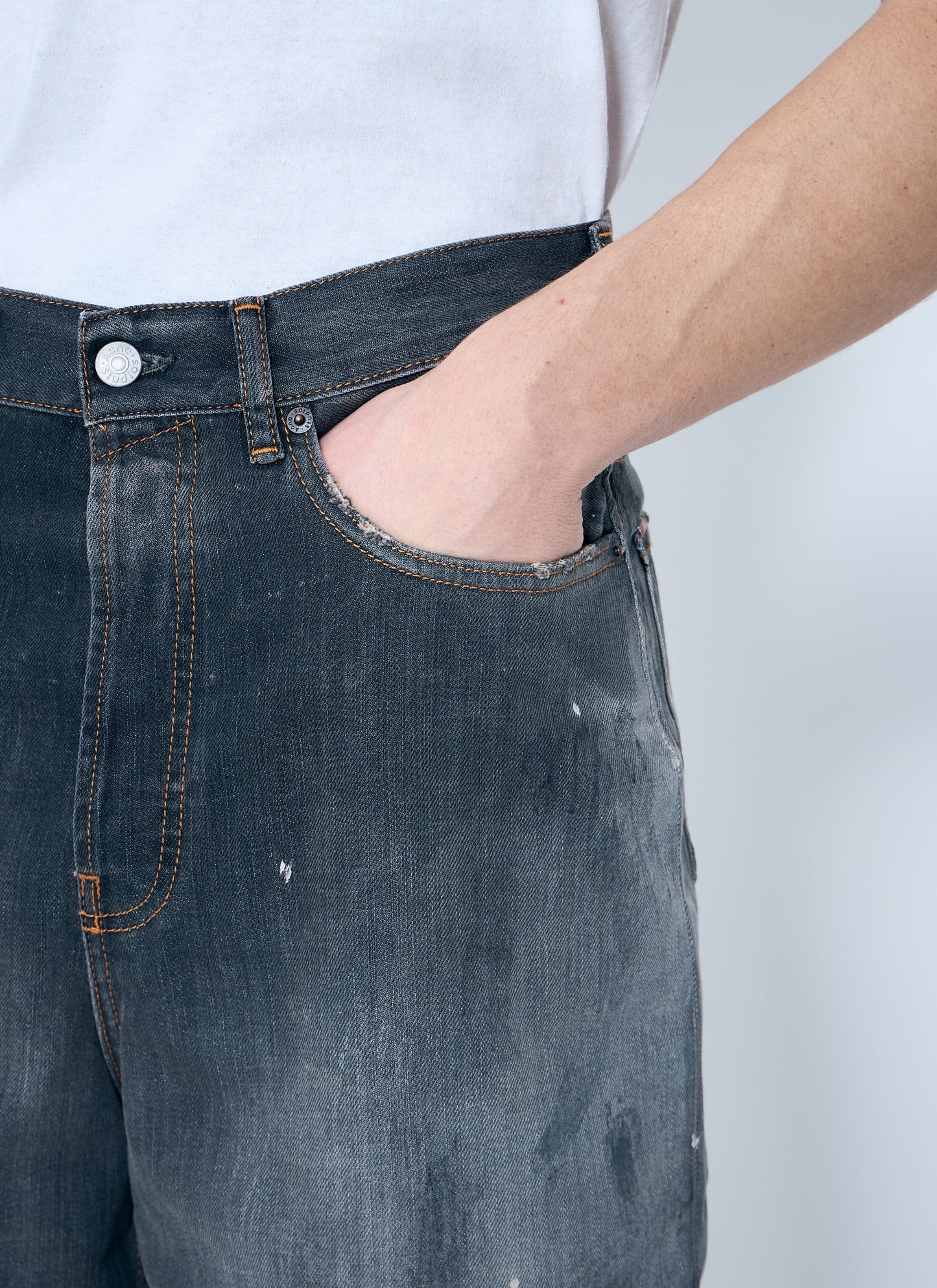Acne Studios Men Distressed Denim Shorts ACNE STUDIOS