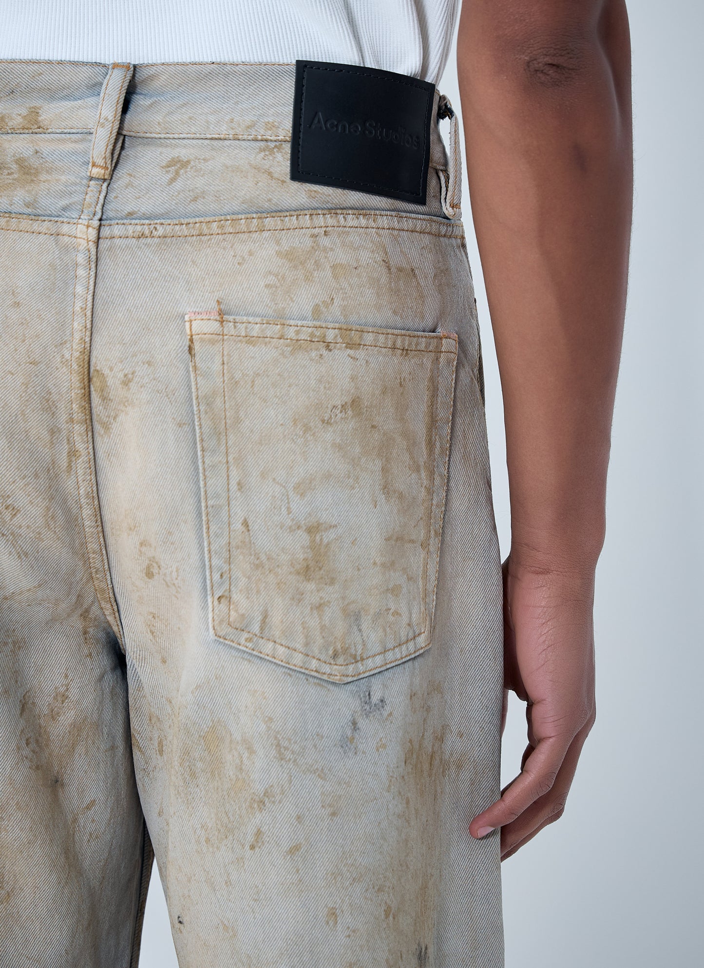 Acne Studios Men Wide-Leg Distressed Pants ACNE STUDIOS
