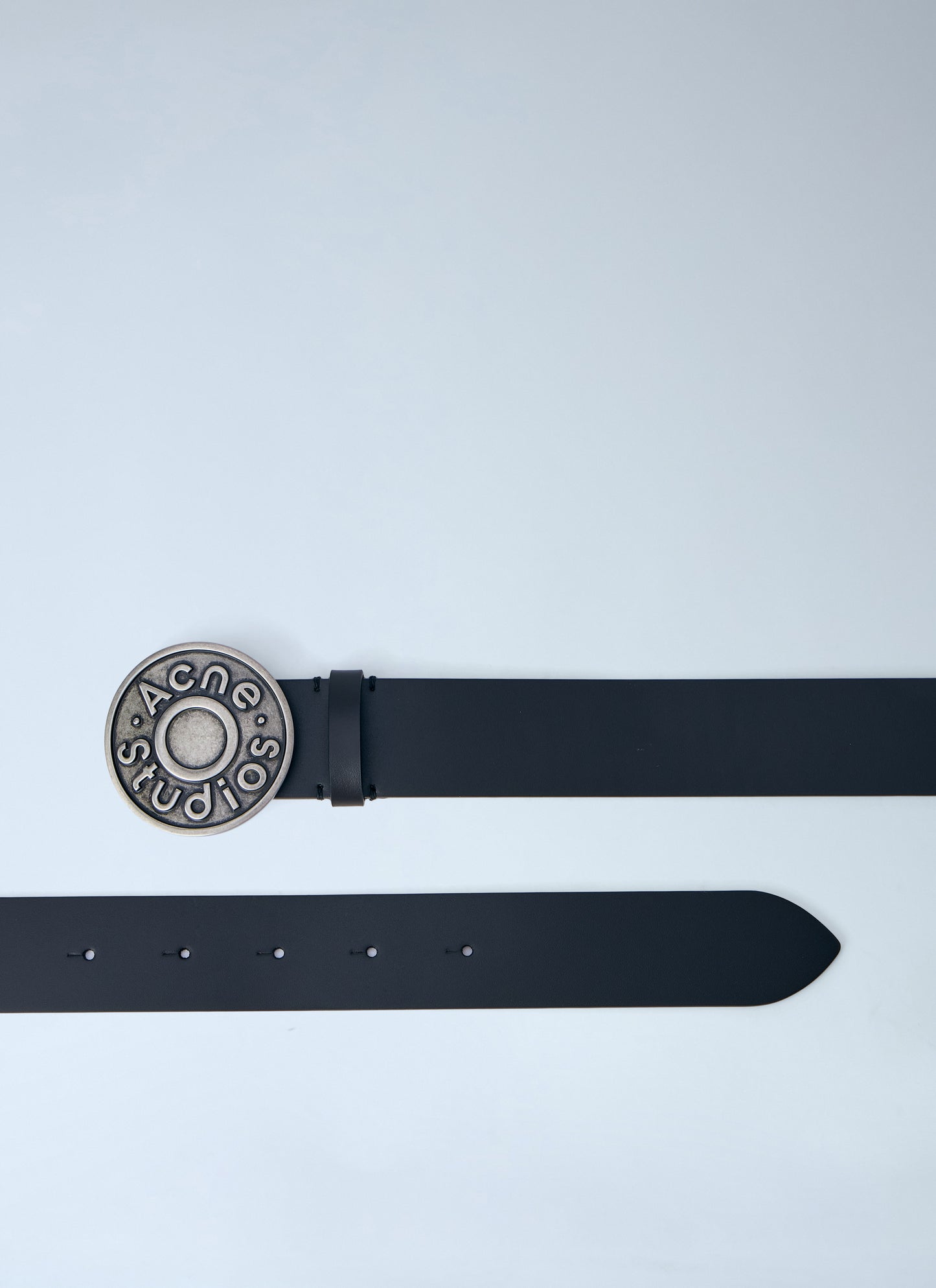 Acne Studios Men Logo Buckle Leather Belt ACNE STUDIOS