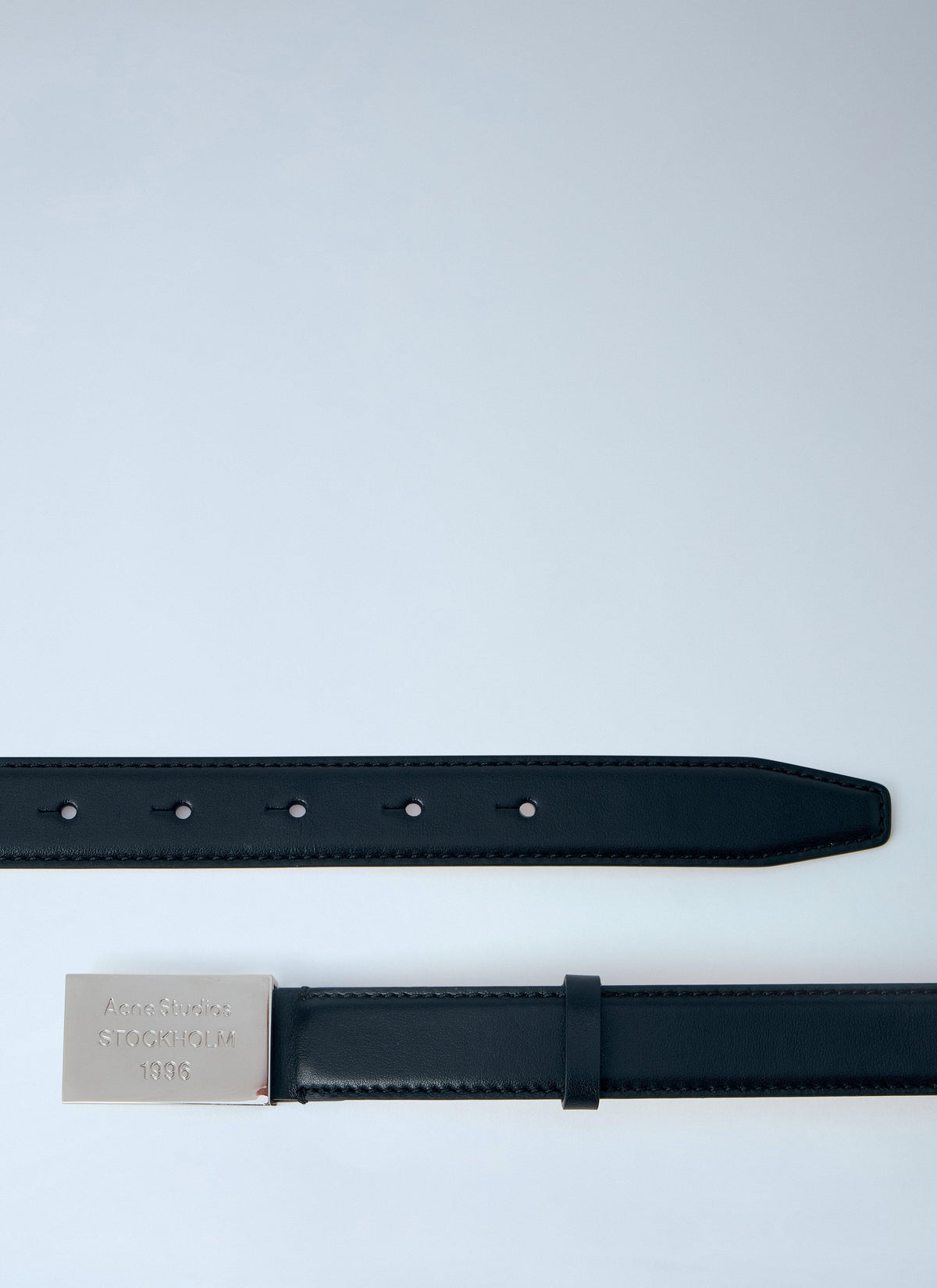 Acne Studios Men Engraved Logo Leather Belt ACNE STUDIOS