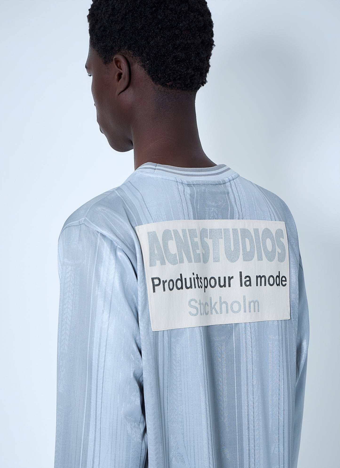 Acne Studios Men Embroidered Logo Long-Sleeve Shirt ACNE STUDIOS