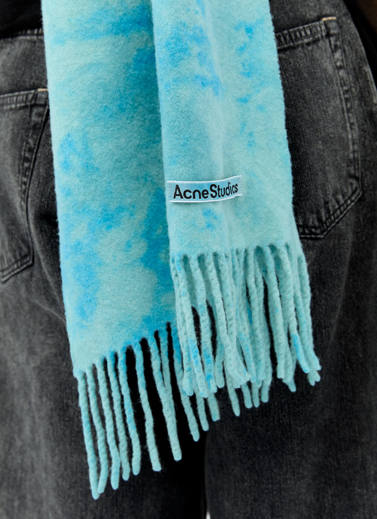 Acne Studios Women Narrow Tie-Dye Wool Scarf ACNE STUDIOS
