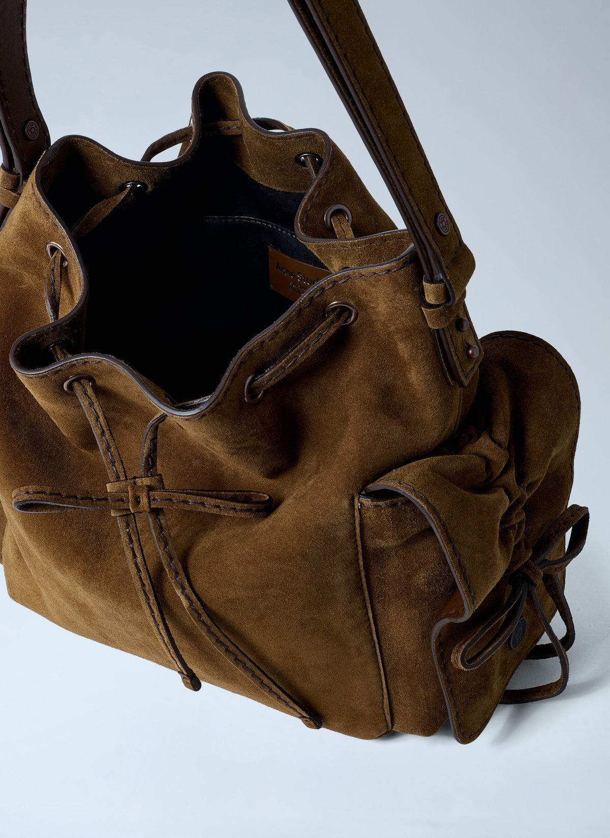 Acne Studios Women Suede Multipocket Bucket Bag ACNE STUDIOS