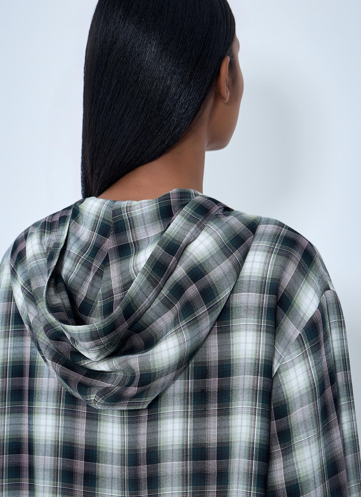 Acne Studios Women Hooded Check Shirt ACNE STUDIOS