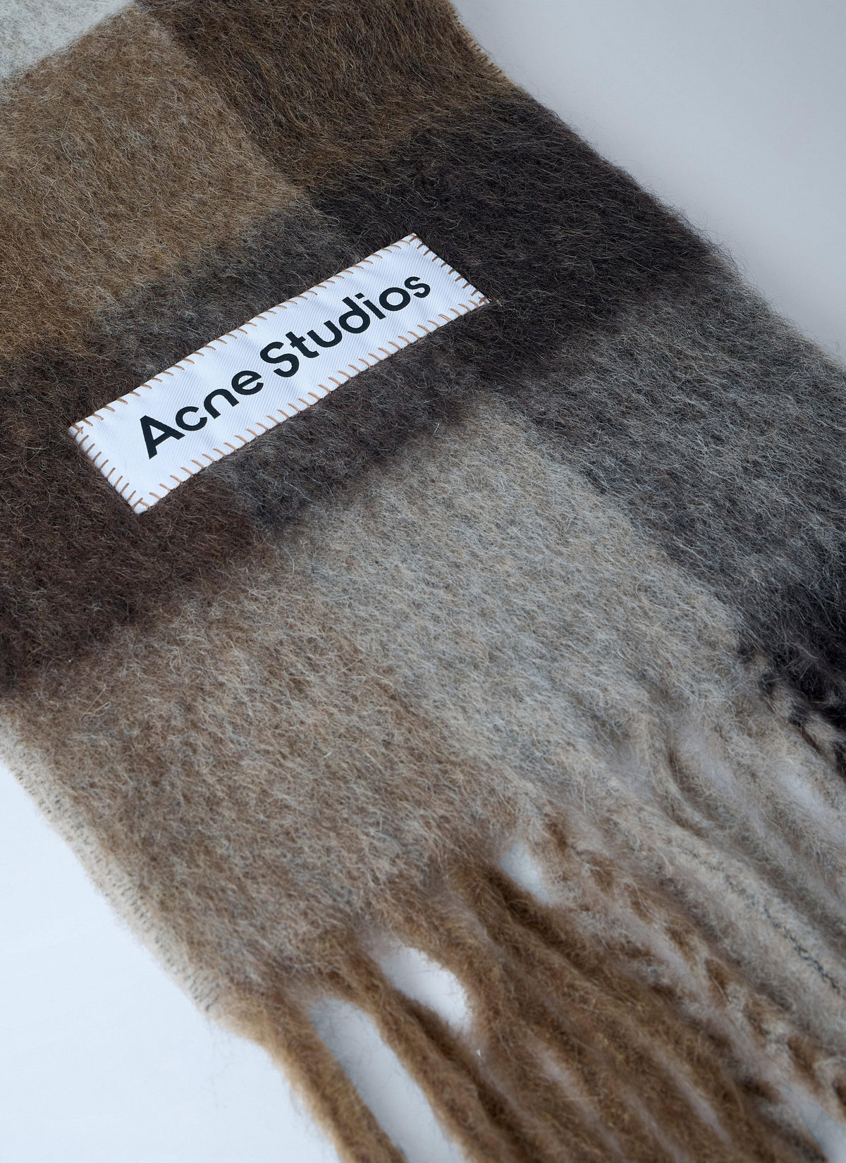 Acne Studios Men Fringed Wool Scarf ACNE STUDIOS