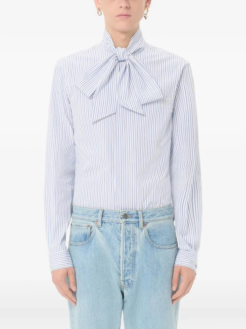 Valentino Garavani Men `Vlogo Signature` Striped Shirt VALENTINO GARAVANI