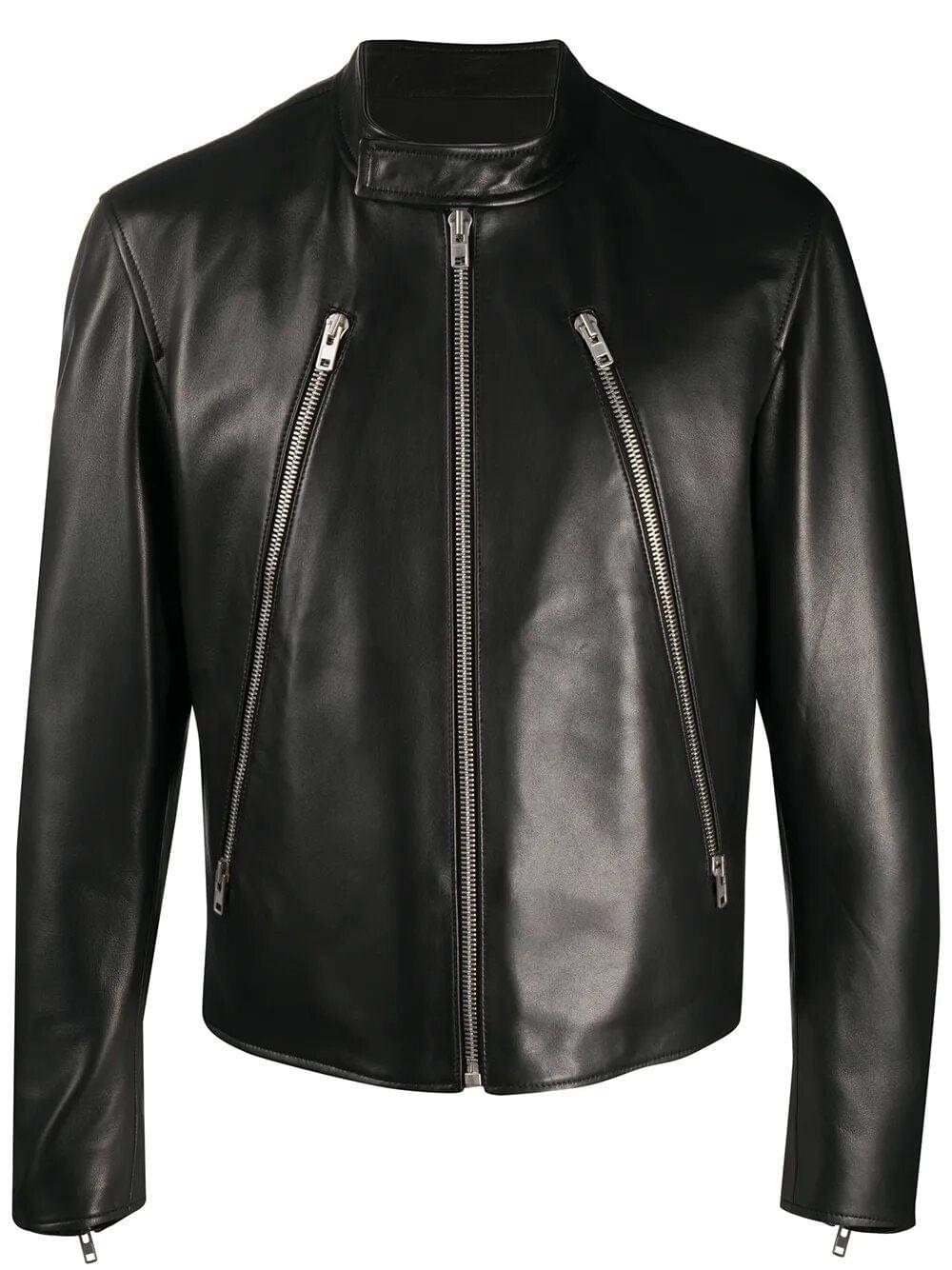 Maison Margiela Men 5-Zip Leather Jacket MAISON MARGIELA