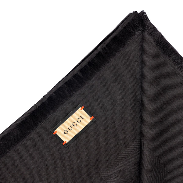 Gucci Women Gg Jacquard Wool And Silk Scarf