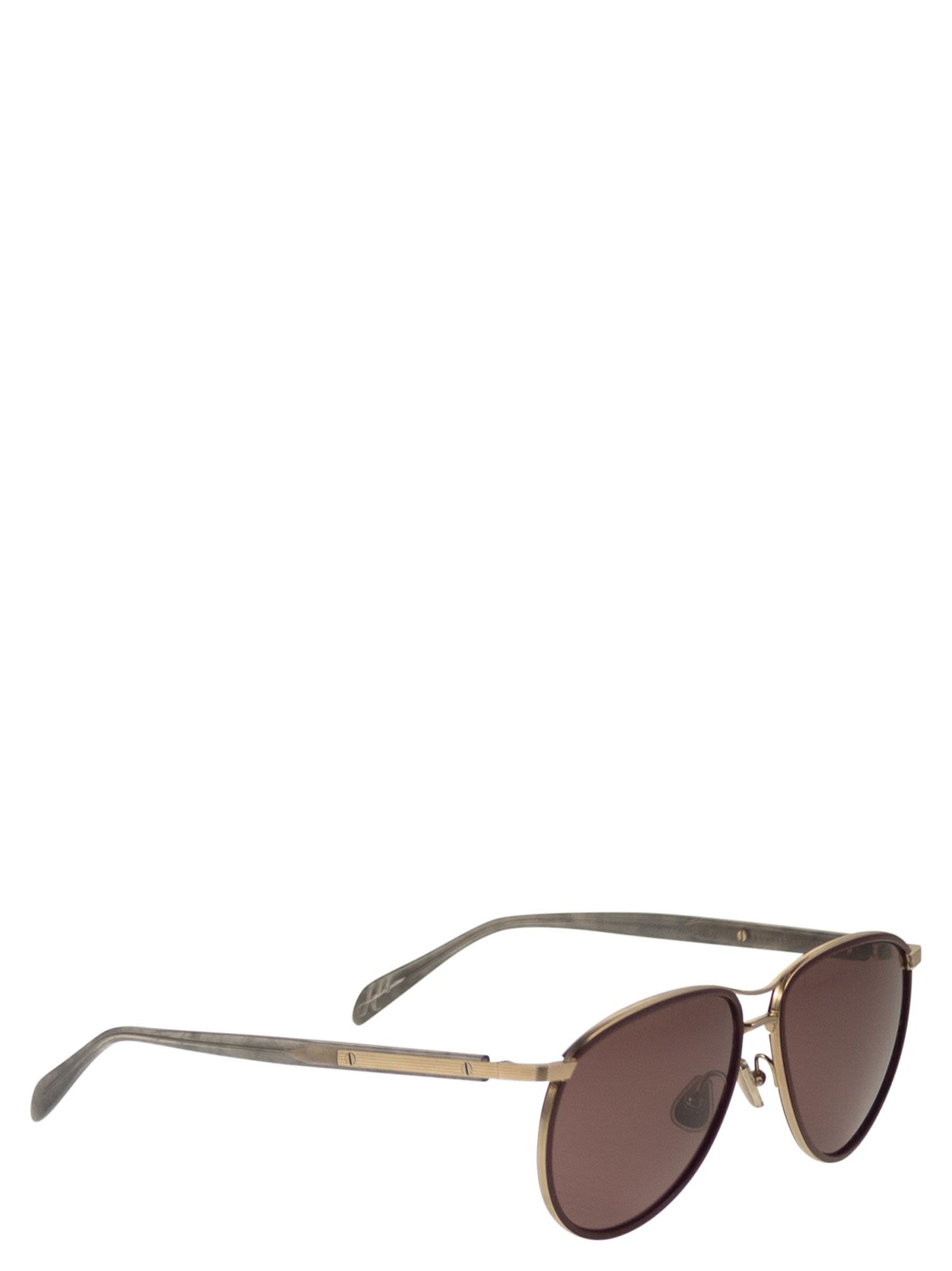 Brunello Cucinelli Unisex Titanium Aviator Sunglasses With Polarised Lenses BRUNELLO CUCINELLI