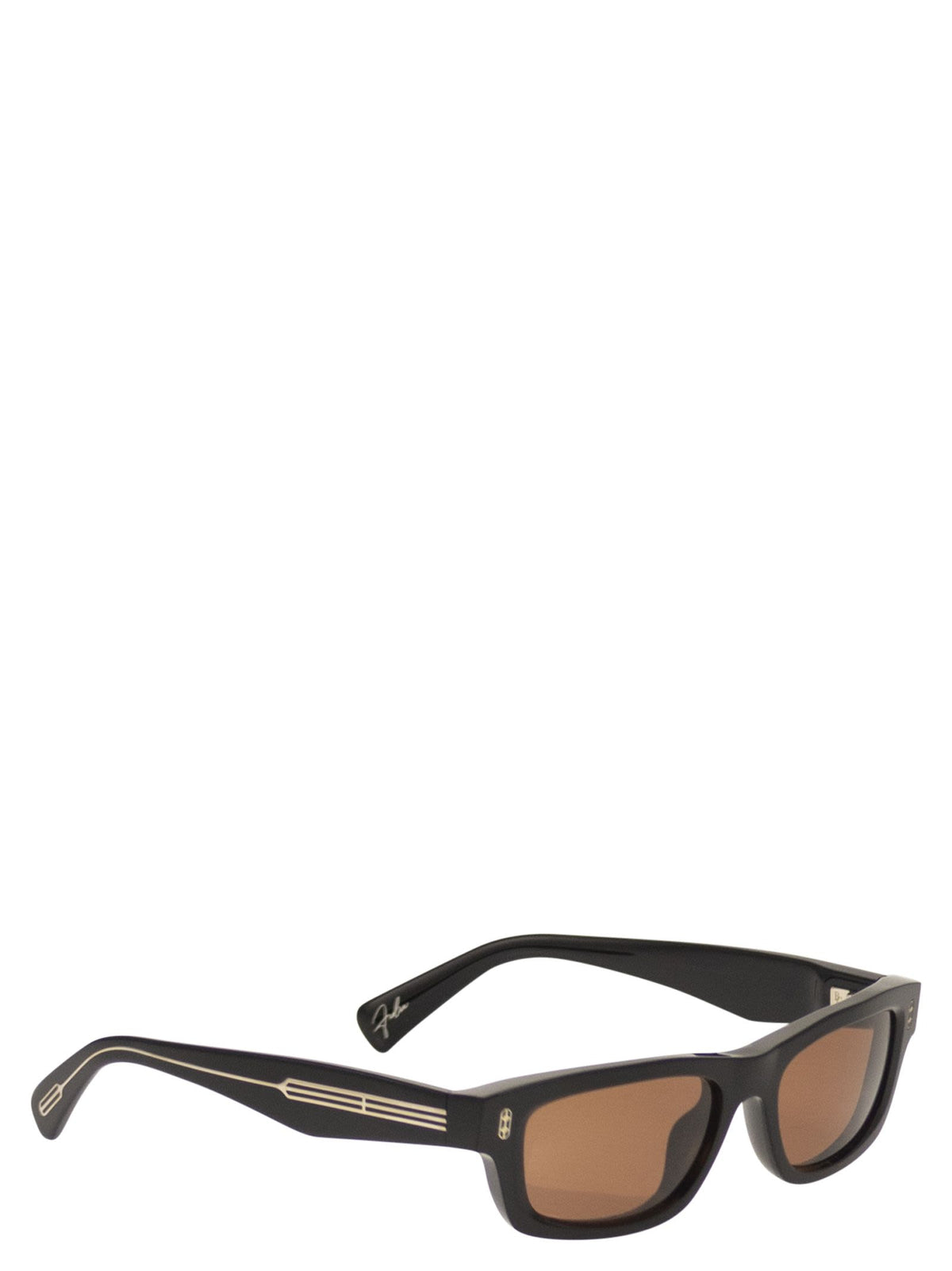 Brunello Cucinelli Men Rectangular Acetate Sunglasses With Amber Lenses BRUNELLO CUCINELLI