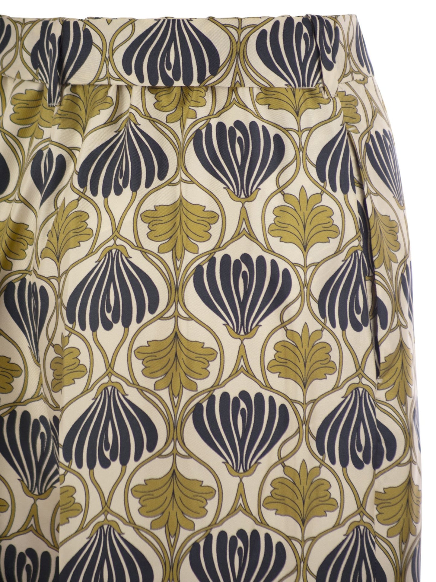 S Max Mara Women Timec - Printed Silk Fluid Trousers S MAX MARA