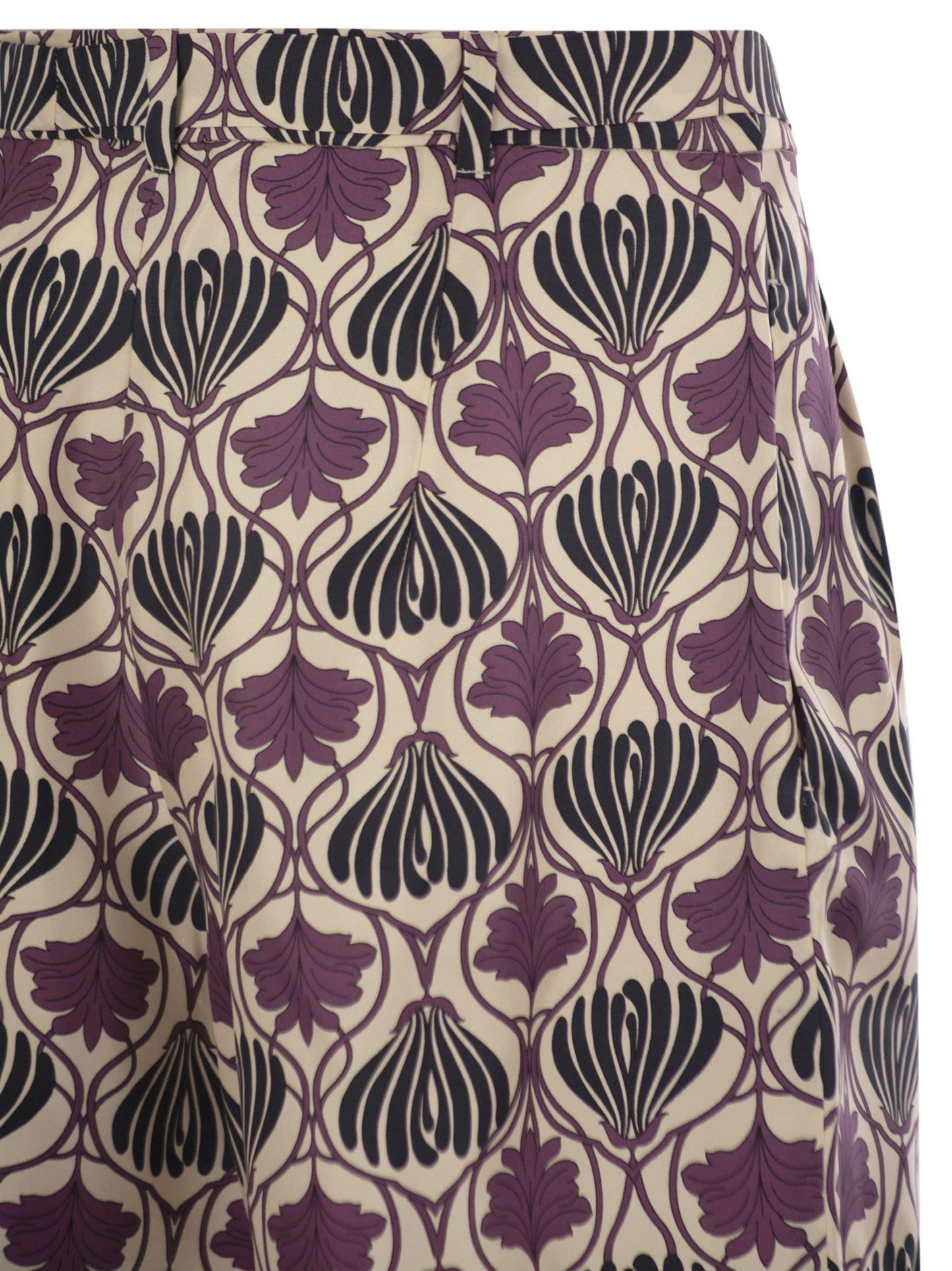 S Max Mara Women Metello - Printed Silk Fluid Short Trousers S MAX MARA