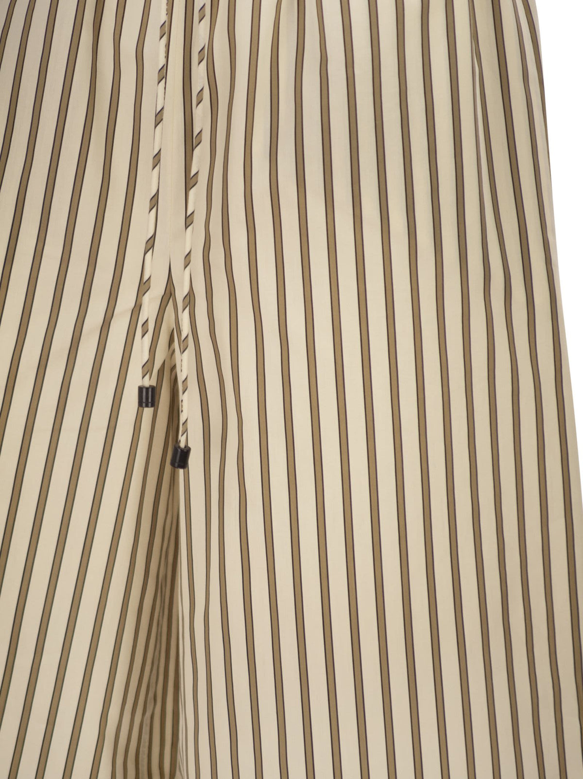 Max Mara Women Mxmordine - Wide-Leg Trousers In Striped Cotton And Silk Canvas MAX MARA
