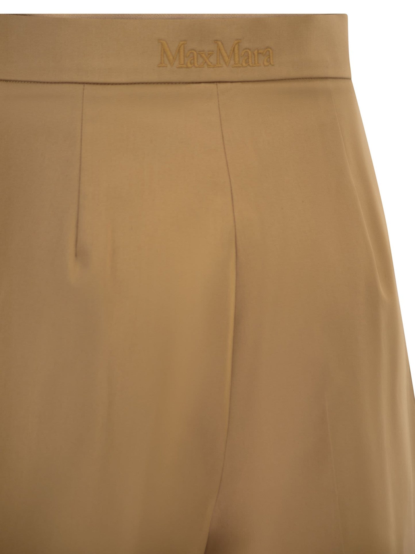 Max Mara Women Mxmtabacco - Stretch Cotton Satin Shorts MAX MARA
