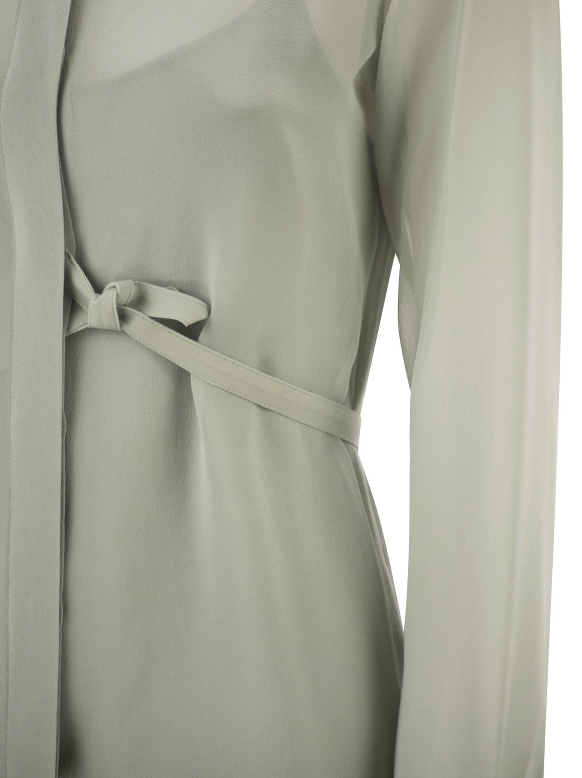 Max Mara Women Mxmgolfo - Silk Chiffon Shirt With Matching Top