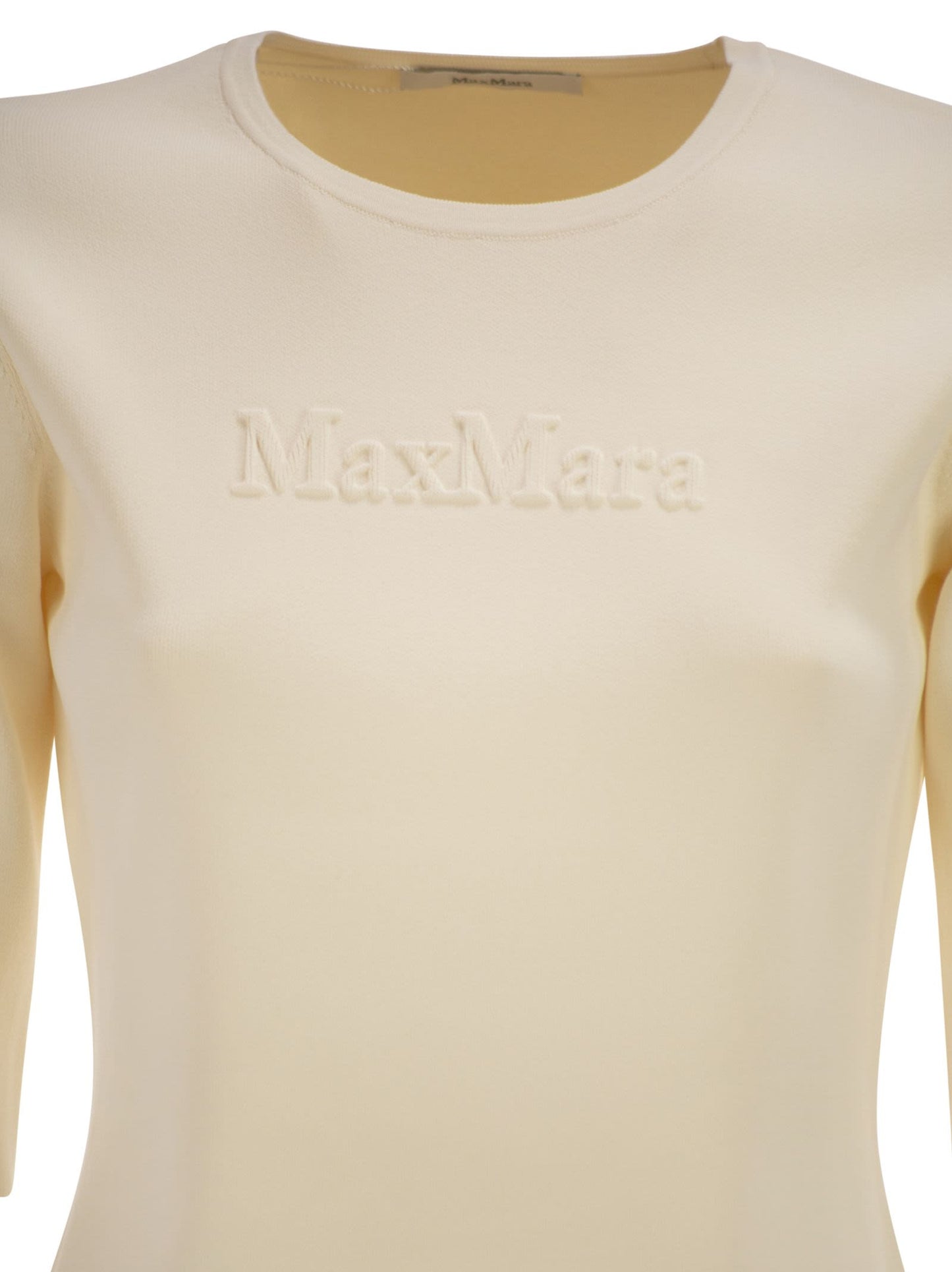 Maxmara Women Mxpaustero - Short-Sleeved Top With Embroidered Logo MAX MARA