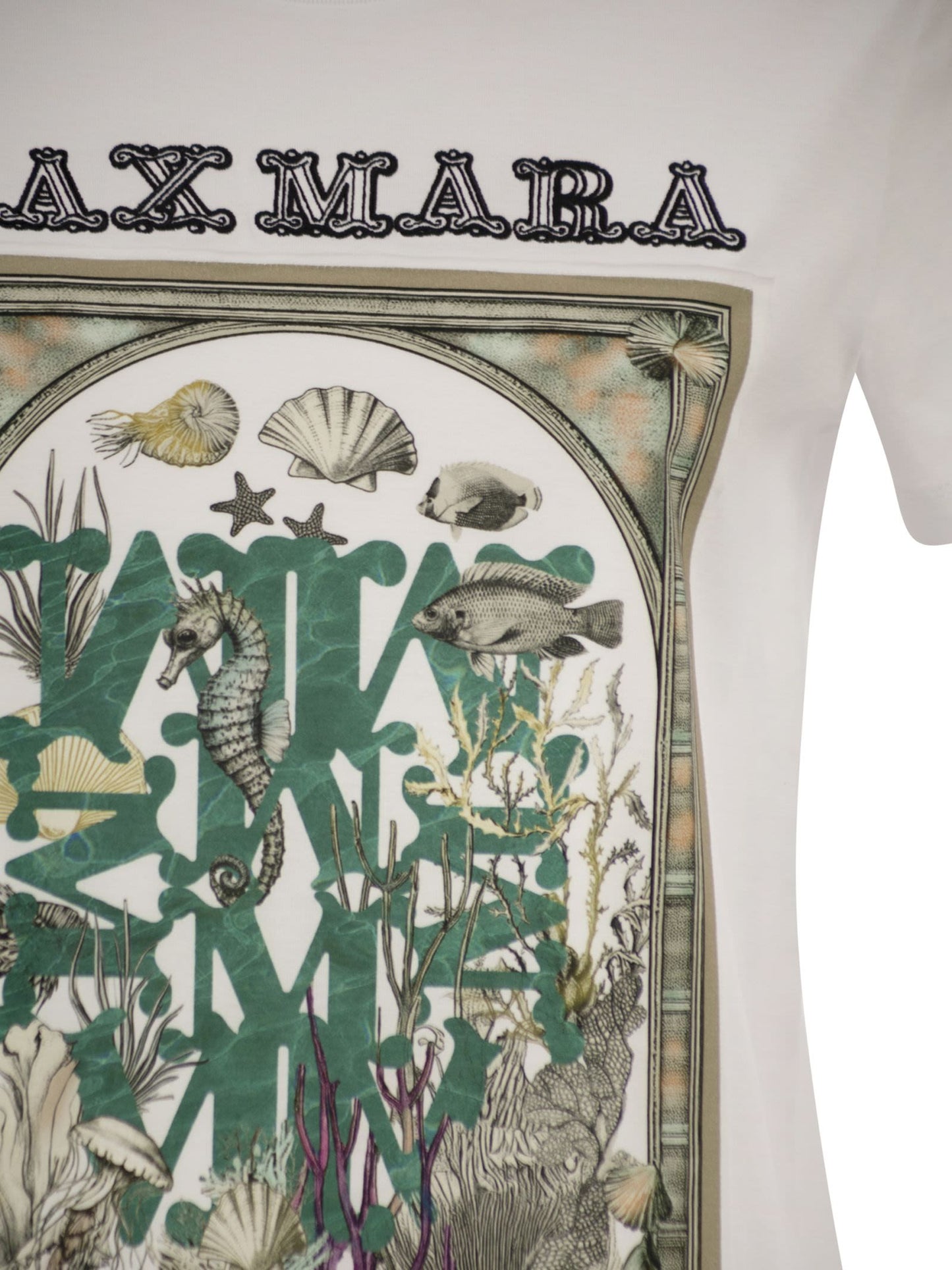 Max Mara Women Mxmspadino - Cotton Jersey T-Shirt With Graphic Print MAX MARA