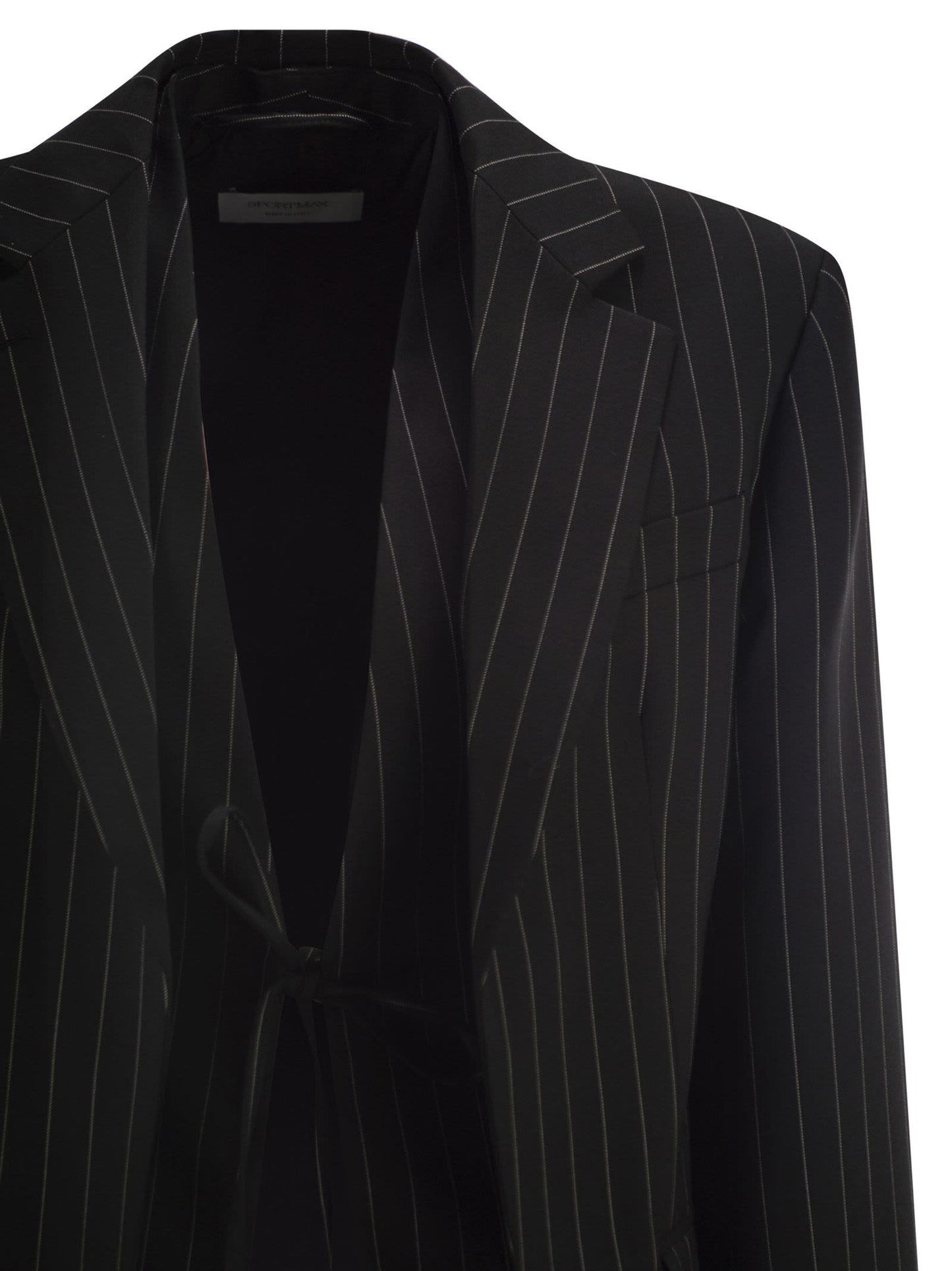 Sportmax Women Spxdivina - Tailored Blazer In Pinstriped Gabardine SPORTMAX
