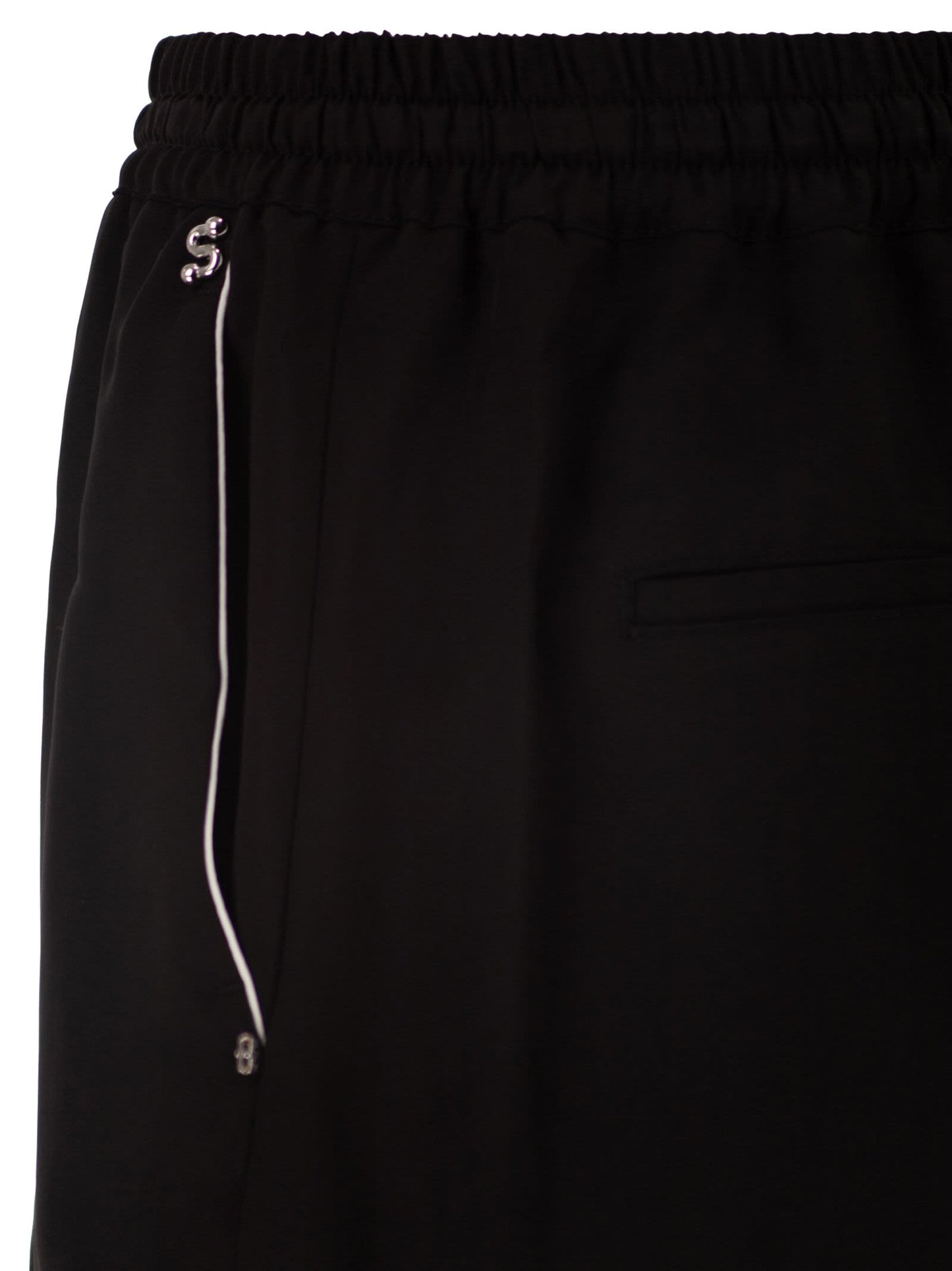 Sportmax Women Spxcrespo - Viscose Drawstring Shorts With Contrast Detailing SPORTMAX
