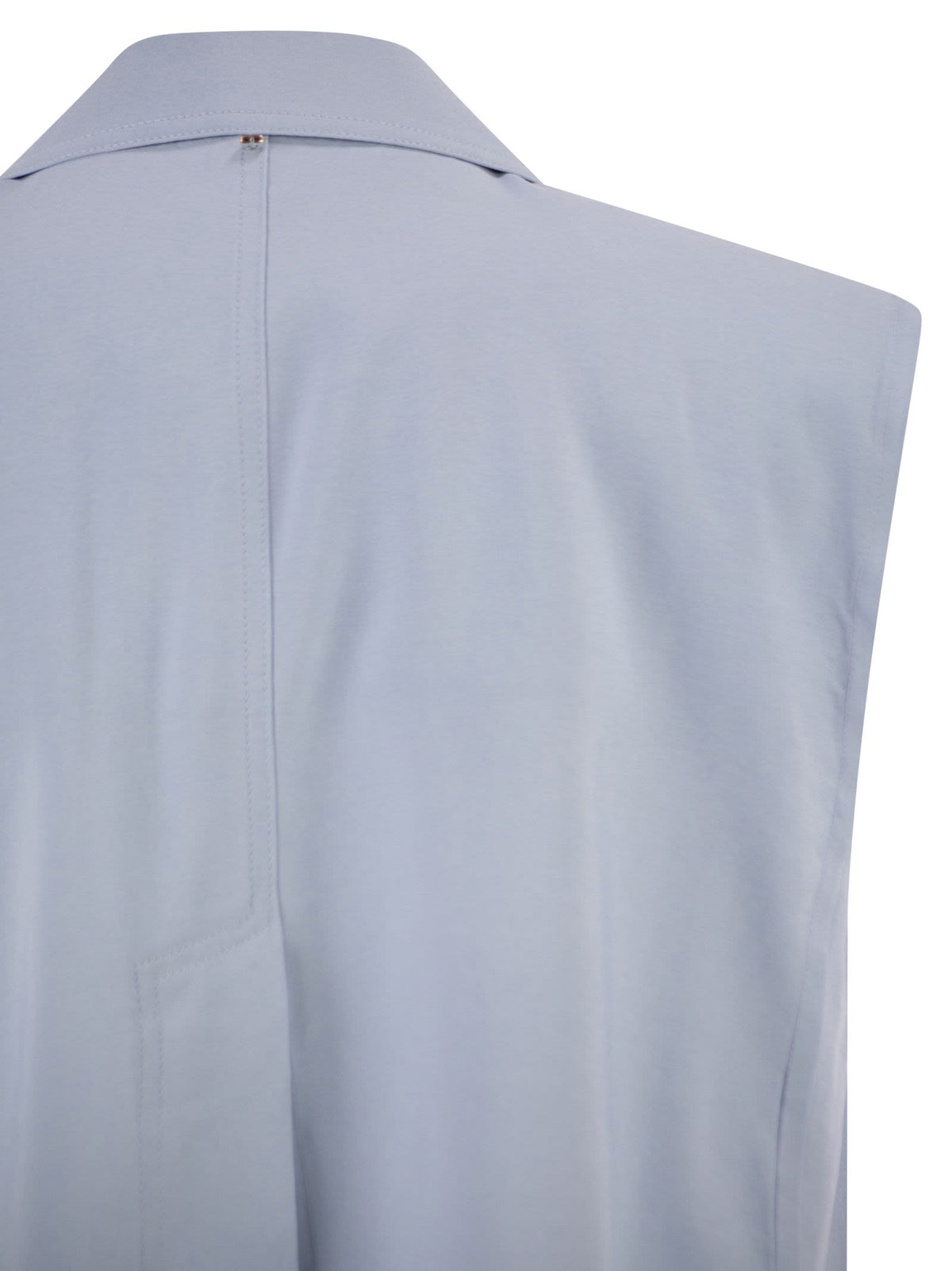 Sportmax Women Spxmaggio - Tailored Sleeveless Vest In Viscose And Paper Blend With Lapels SPORTMAX