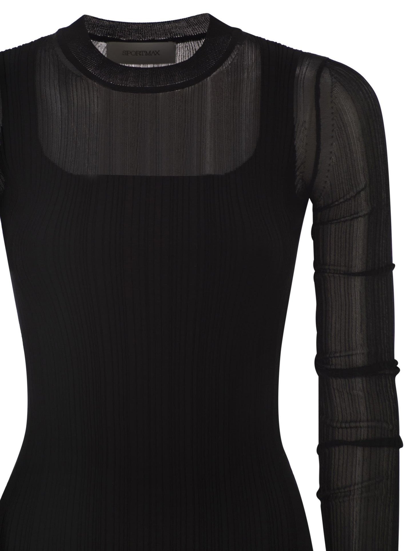 Sportmax Women Spxcaro - Short-Sleeved Dress In Stretch Viscose SPORTMAX