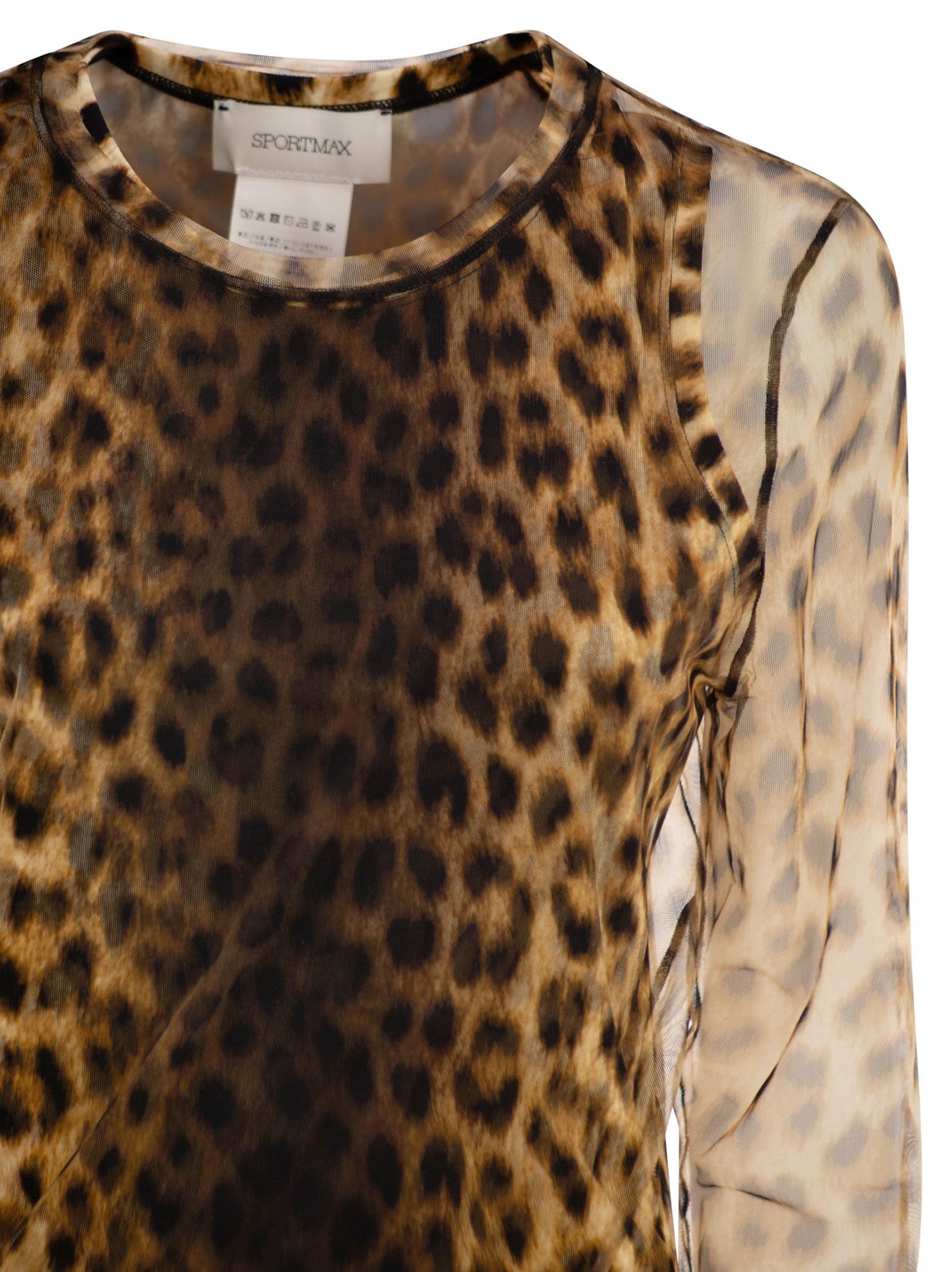 Sportmax Women Spxzebu - Animal Print Dual-Material Top SPORTMAX
