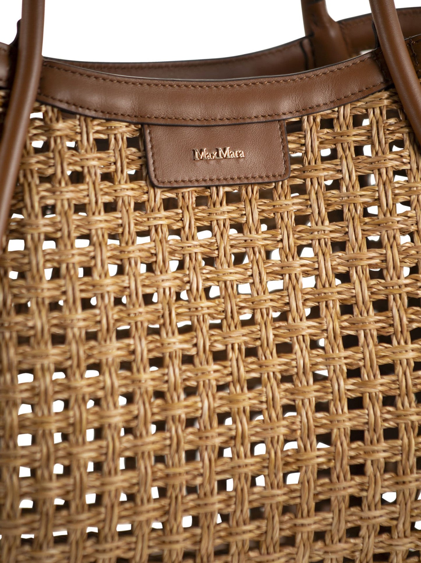 Max Mara Women Mxamarinecesto - Small Marine Bag In Woven Natural Fibre MAX MARA