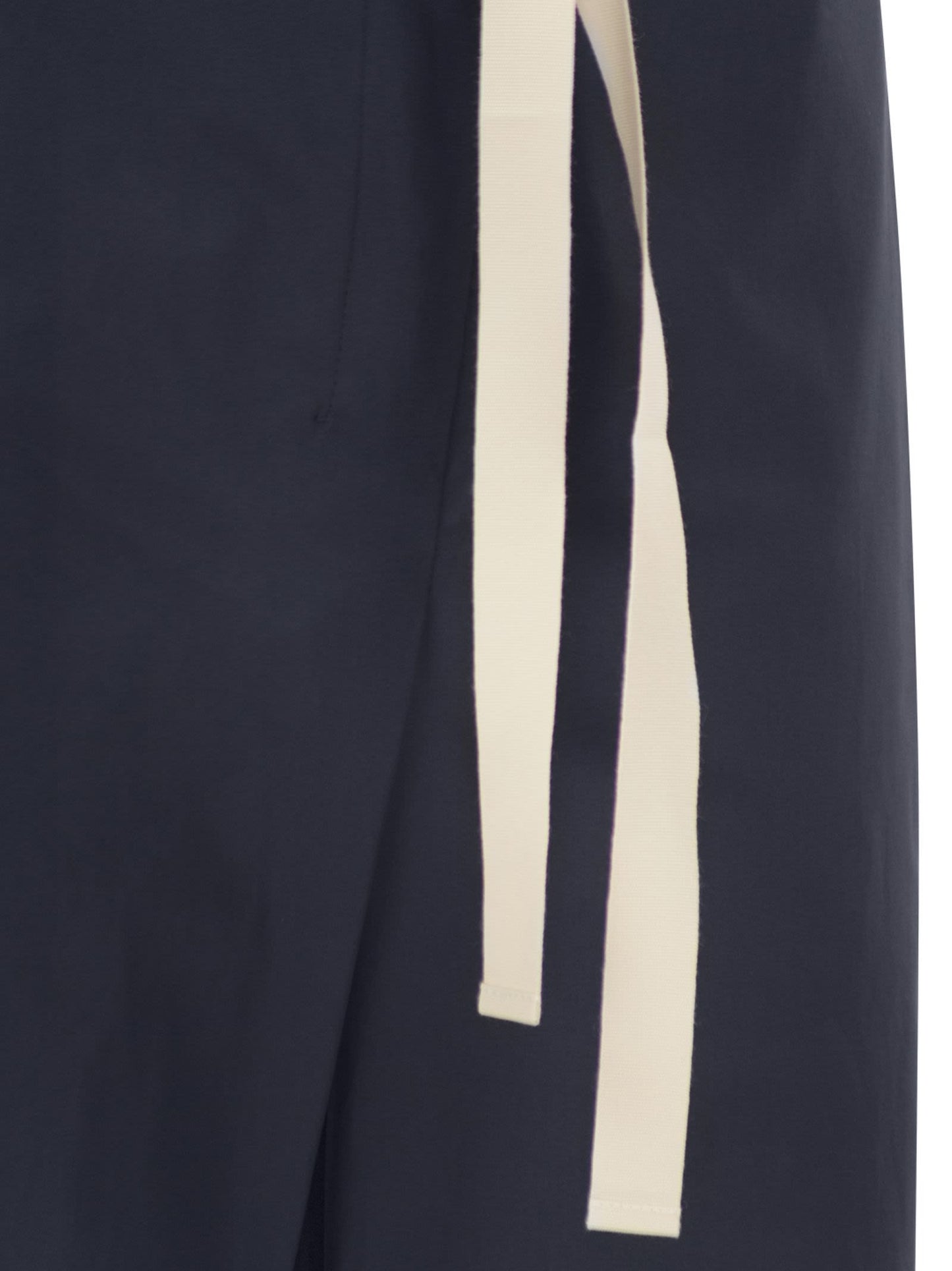 S Max Mara Women Smmargento - Cotton Drawstring Trousers S MAX MARA